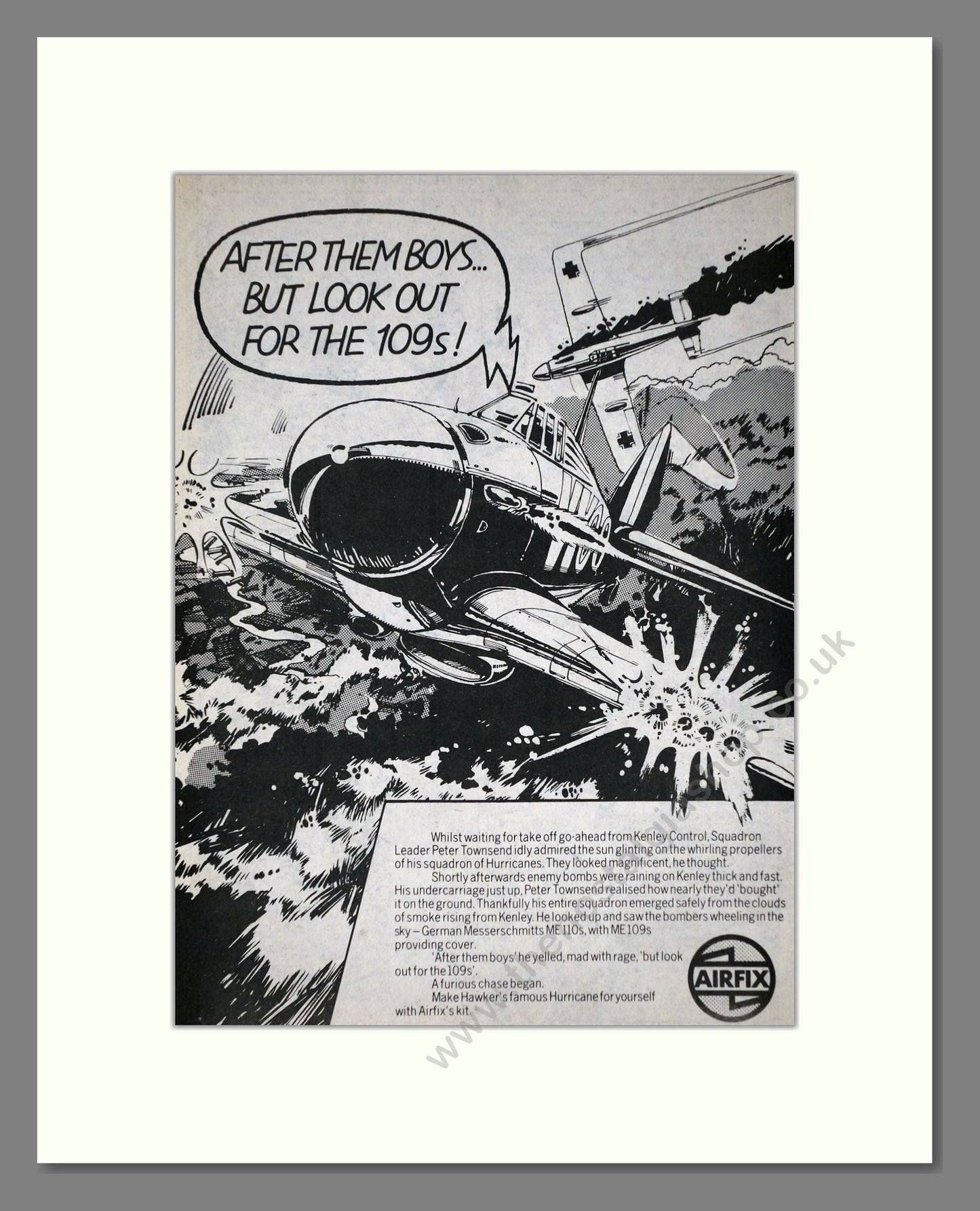 Airfix - Hurricane. Vintage Advert 1977 (ref AD65874)