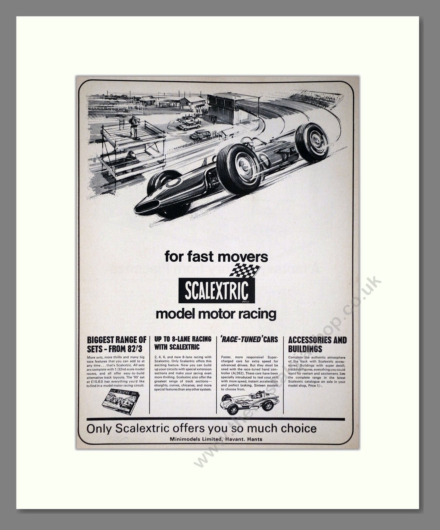 Scalextric - Model Motor Racing. Vintage Advert 1967 (ref AD65882)