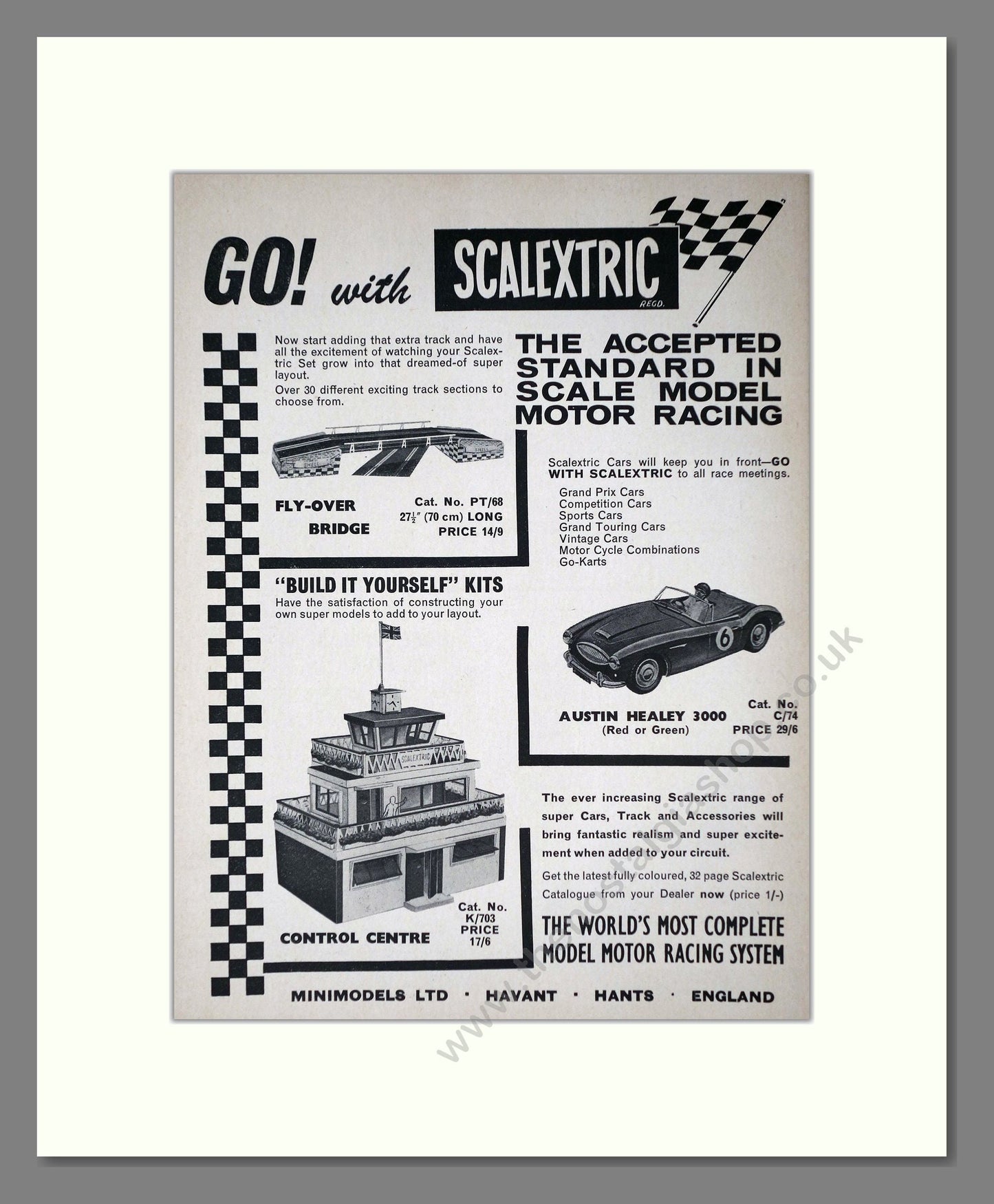 Scalextric - Go With Scalextric. Vintage Advert 1966 (ref AD65885)