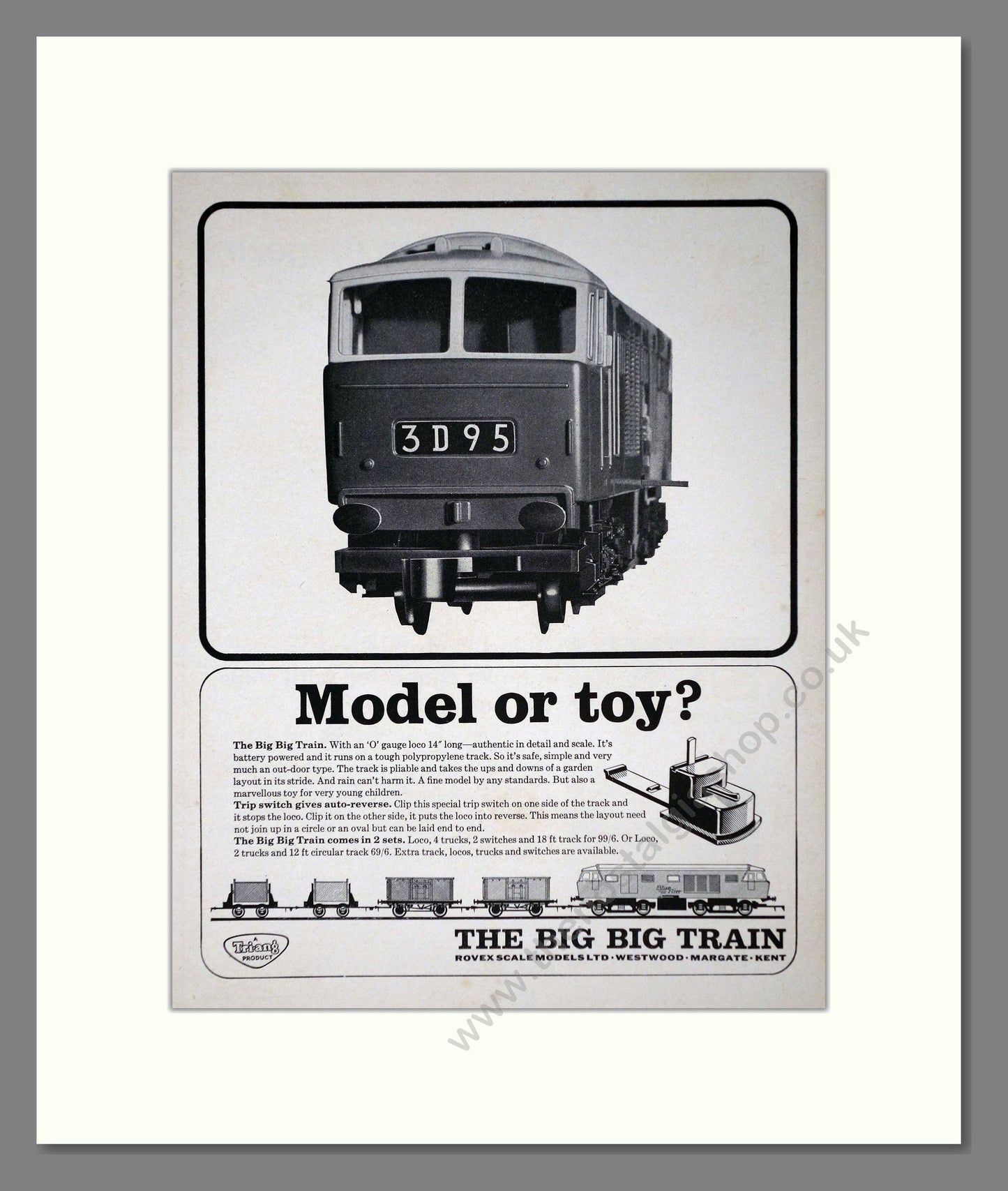 Tri-ang - Big Big Train. Vintage Advert 1966 (ref AD65901)