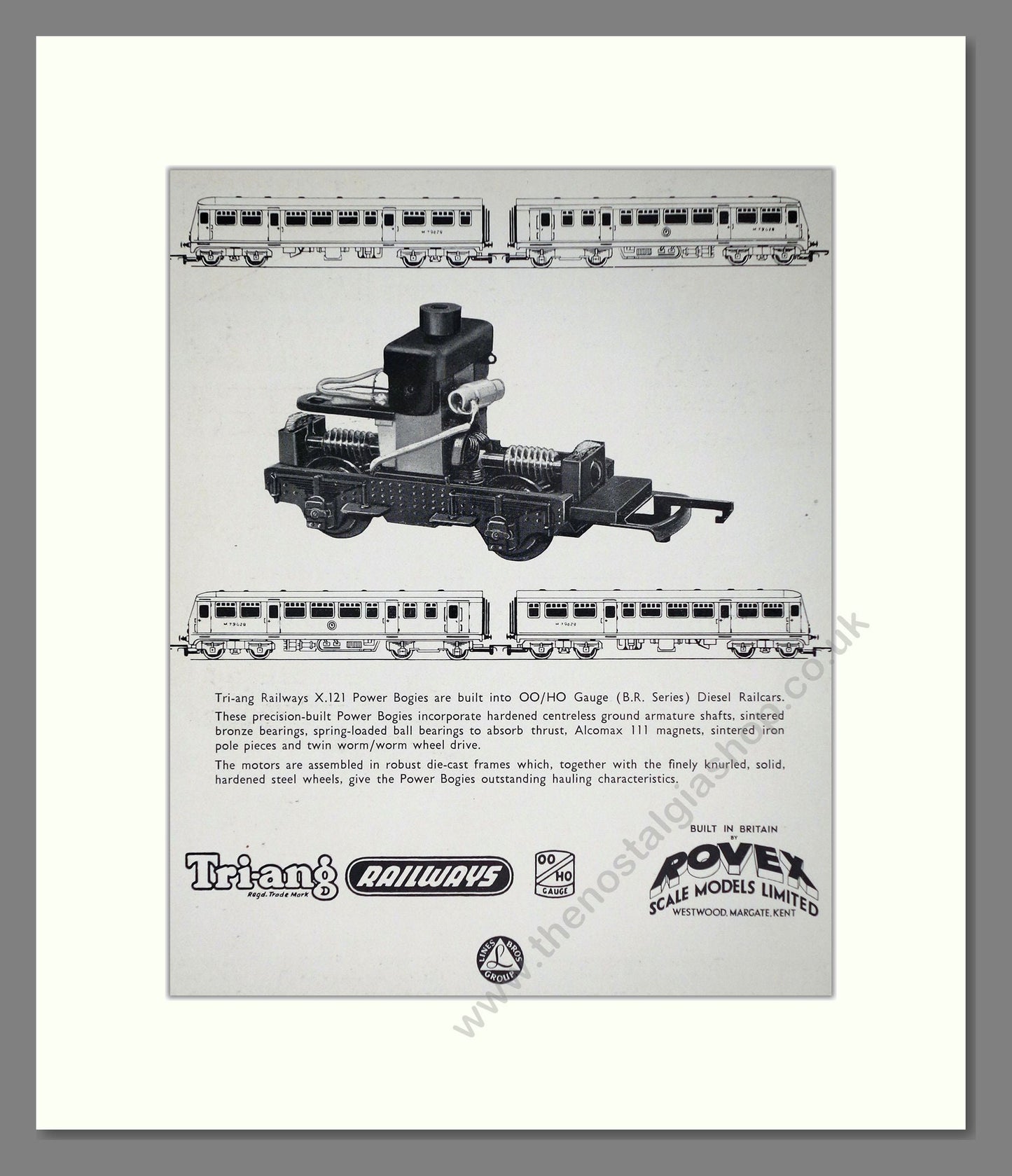 Tri-ang - Model Railways Rovex Models. Vintage Advert 1959 (ref AD65932)