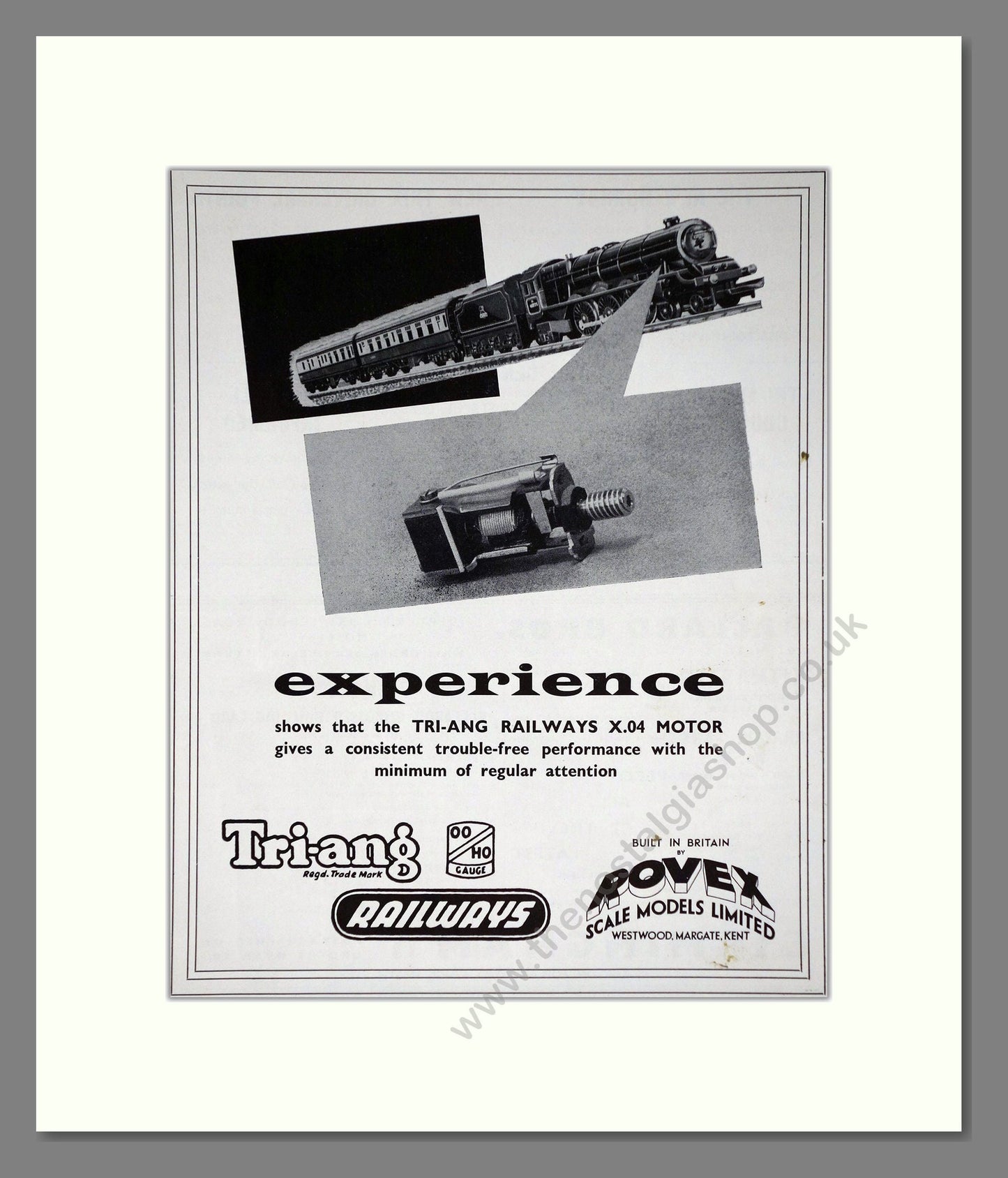 Tri-ang - Model Railways X.04 Motor. Vintage Advert 1959 (ref AD65934)