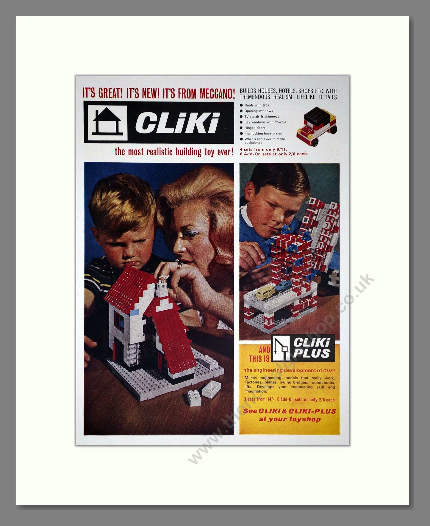 Meccano - Cliki Building Toy. Vintage Advert 1964 (ref AD65965)
