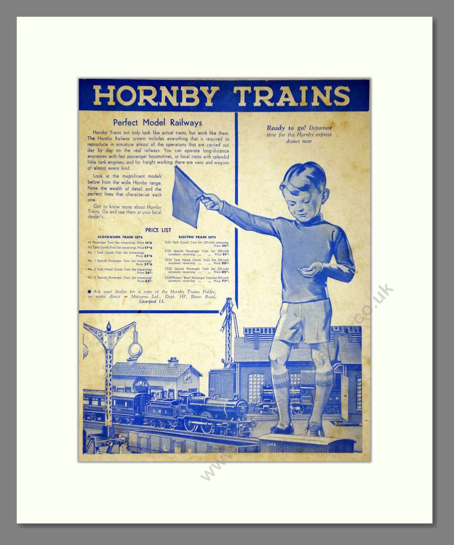Hornby - Perfect Model Railways. Vintage Advert 1940 (ref AD65759)