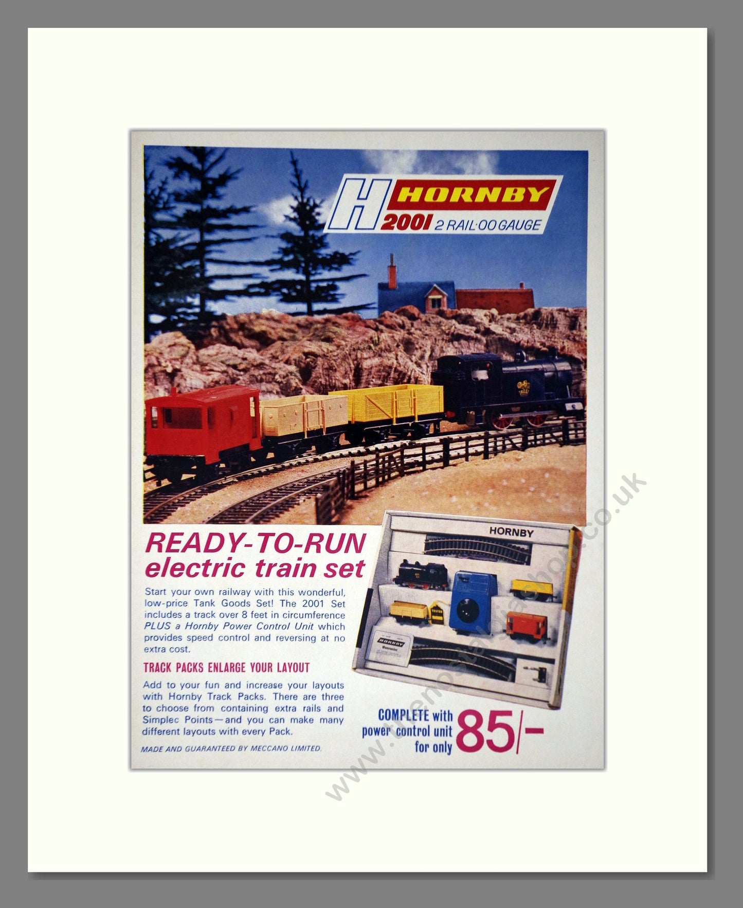 Hornby - 2001 OO Gauge Electric Train Set. Vintage Advert 1964 (ref AD65772)