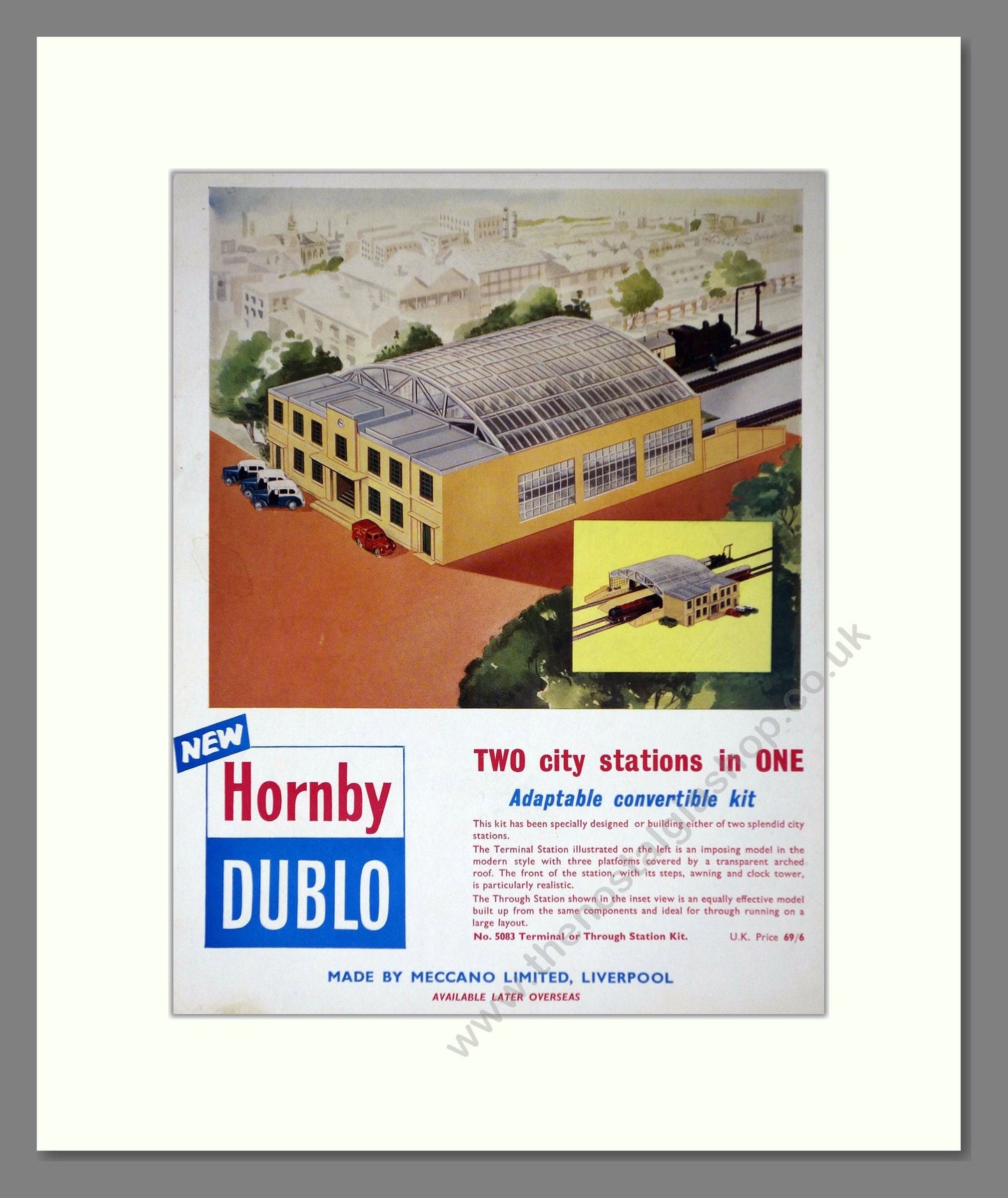 Hornby - Dublo 2 City Stations. Vintage Advert 1961 (ref AD65792)