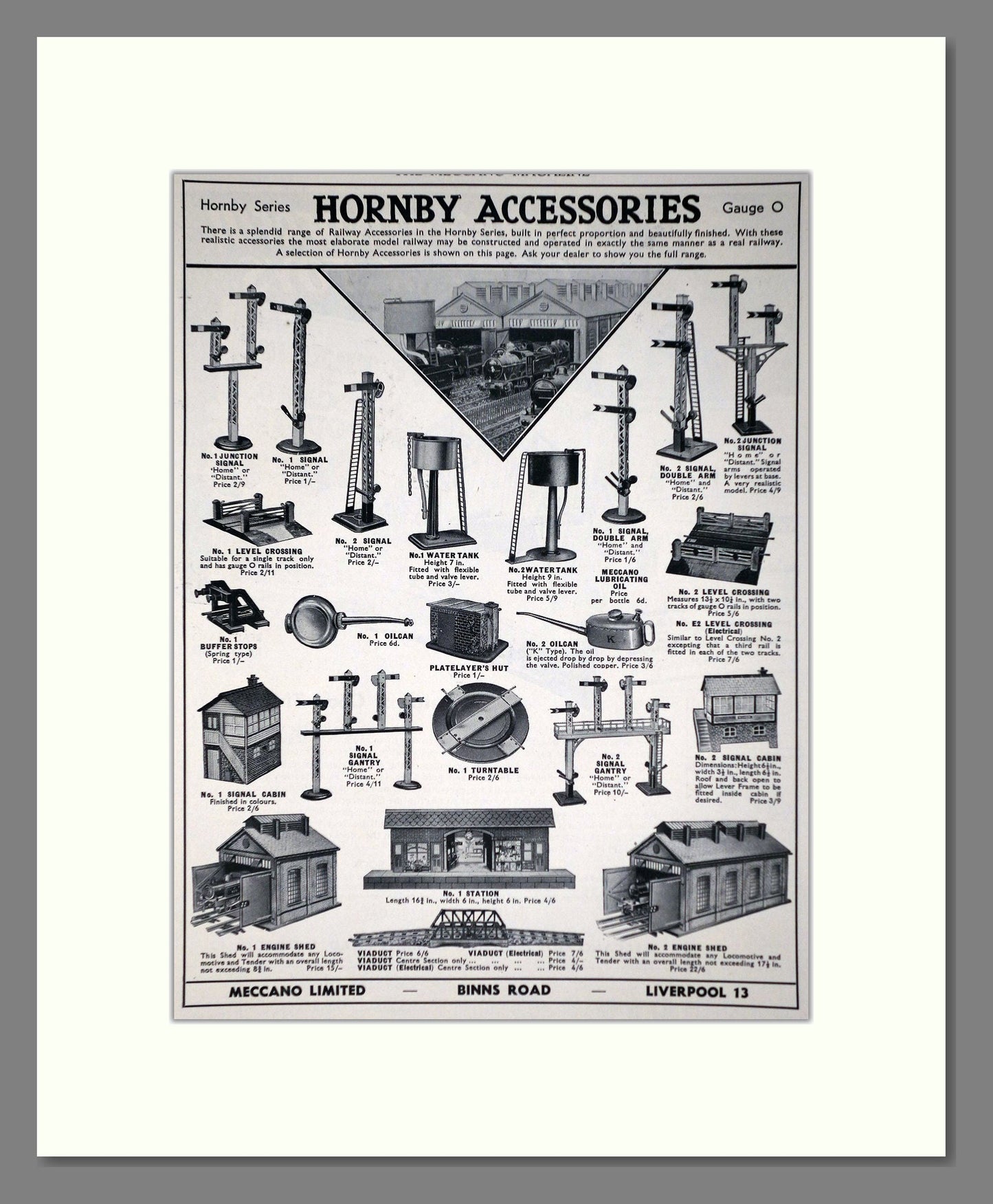 Hornby - Accessories. Vintage Advert 1935 (ref AD65794)