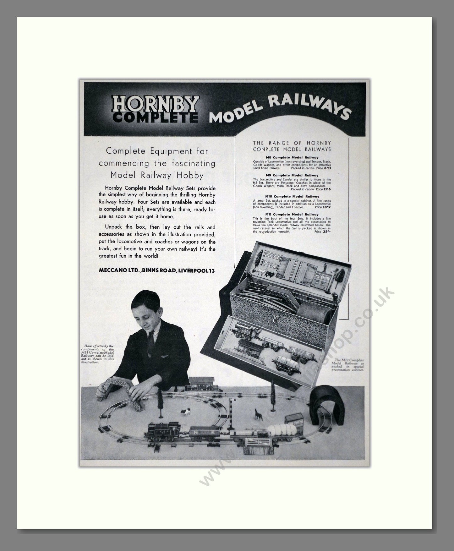 Hornby - Complete Model Railways. Vintage Advert 1937 (ref AD65820)
