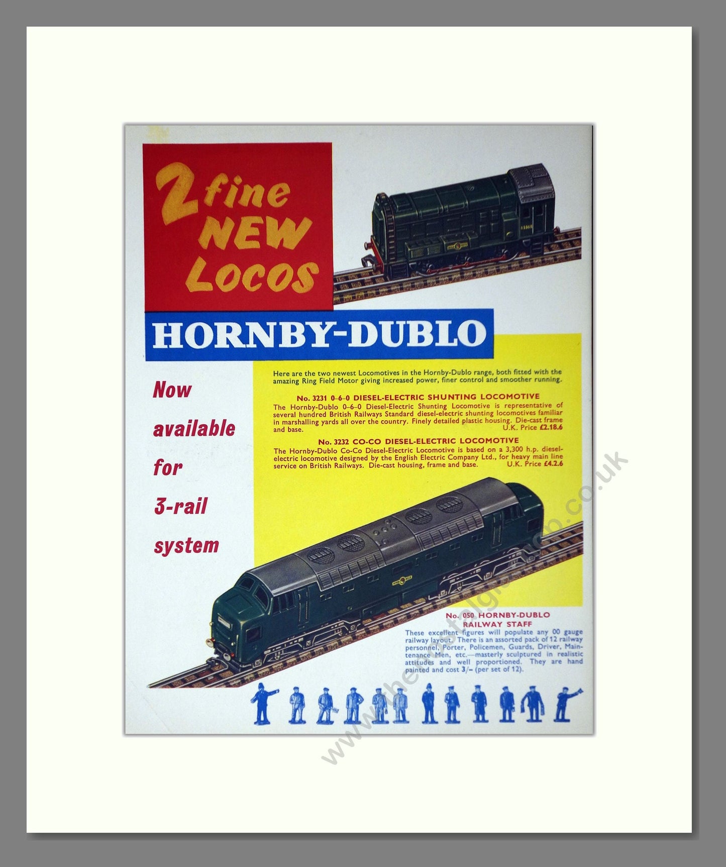 Hornby - Dublo 2 New Locos. Vintage Advert 1961 (ref AD65829)