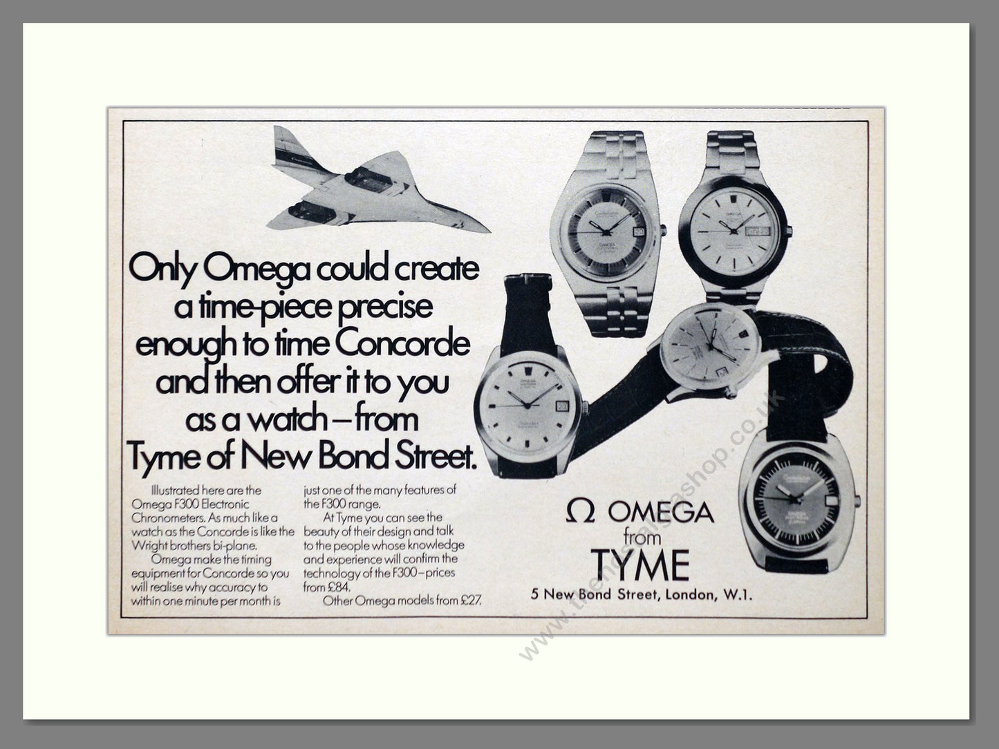 Omega - F300 Electronic Chronometer. Vintage Advert 1972 (ref AD66474)