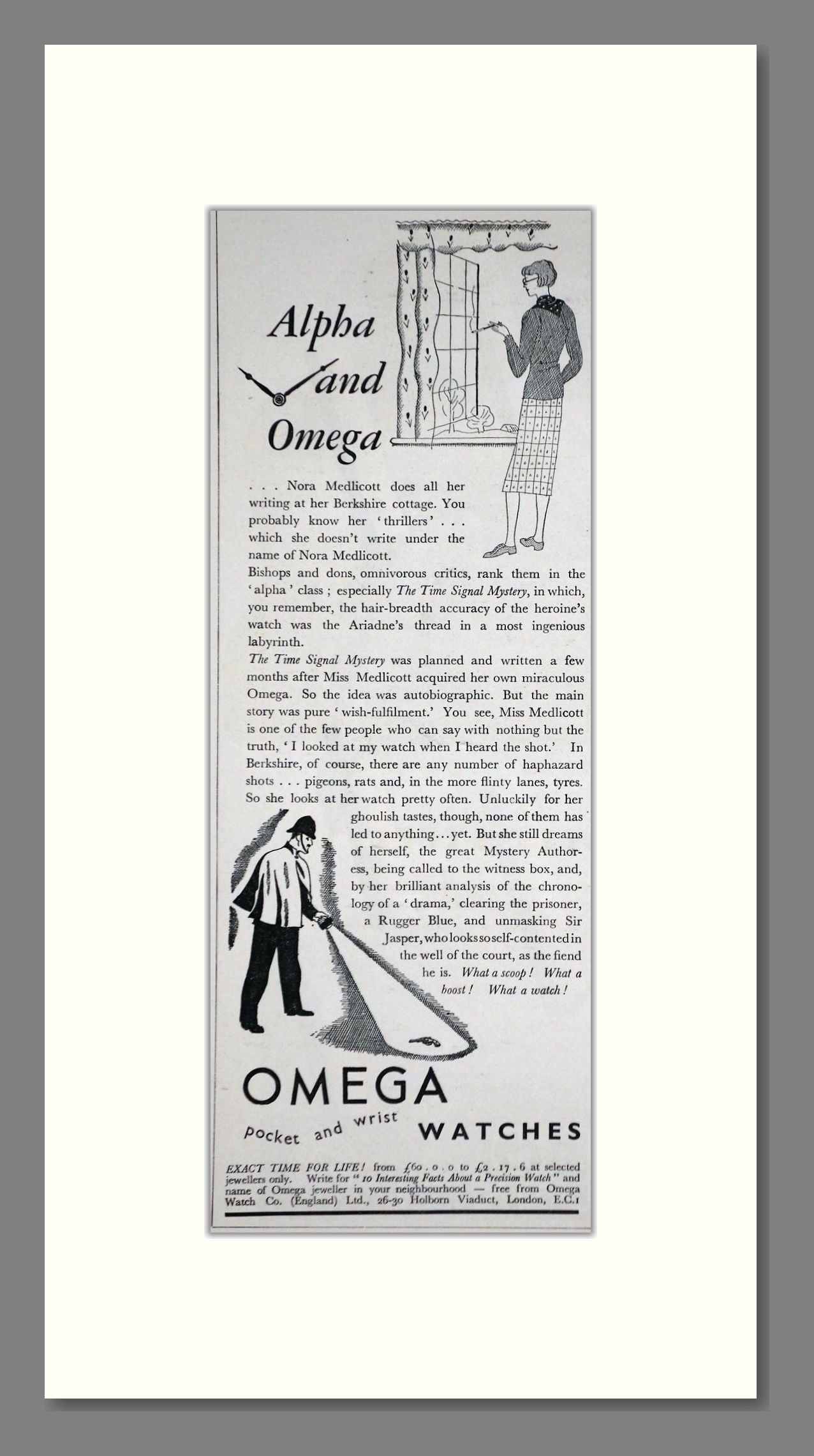 Omega - Alpha And Omega. Vintage Advert 1935 (ref AD66503)