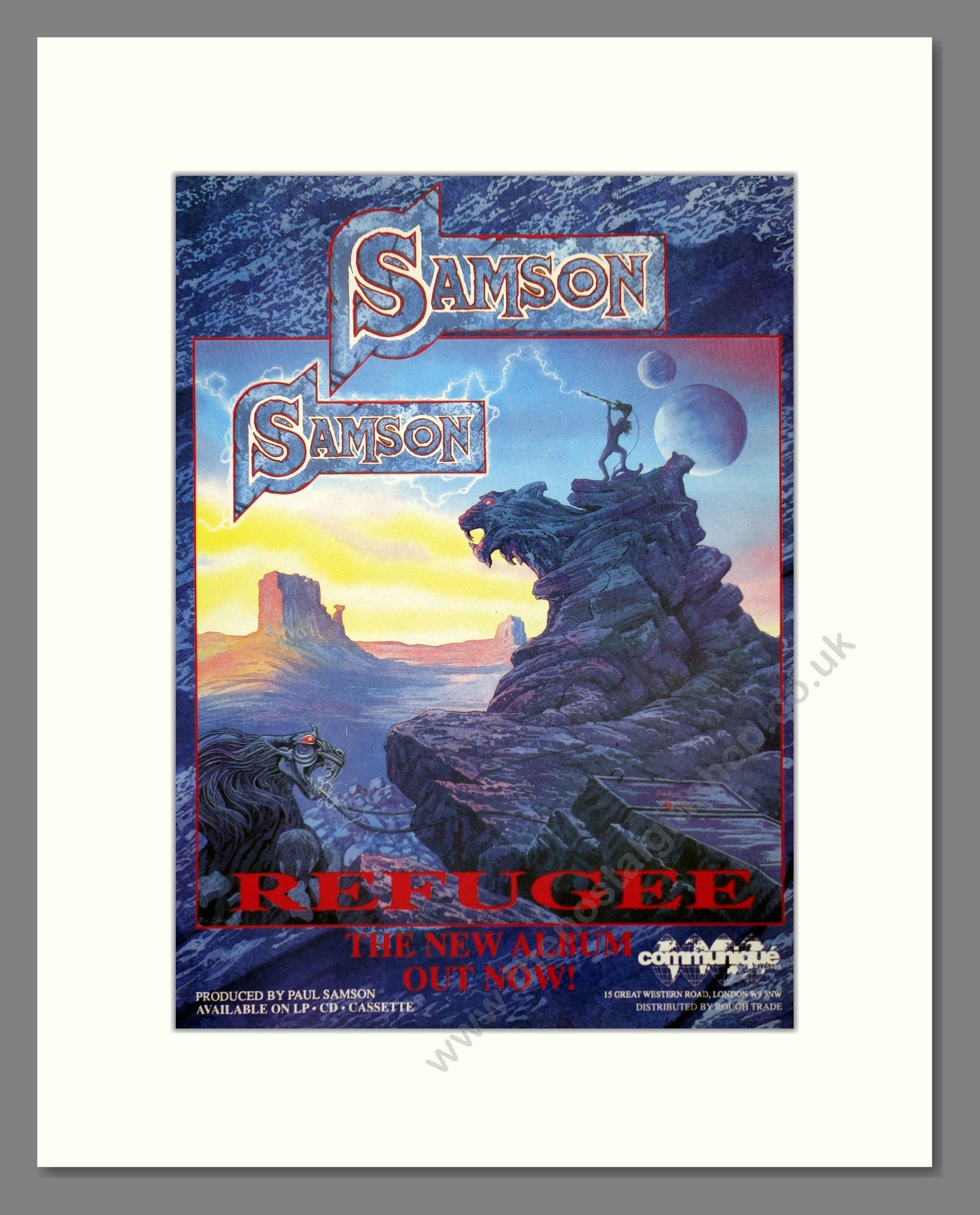 Samson - Refugee. Vintage Advert 1990 (ref AD66400)