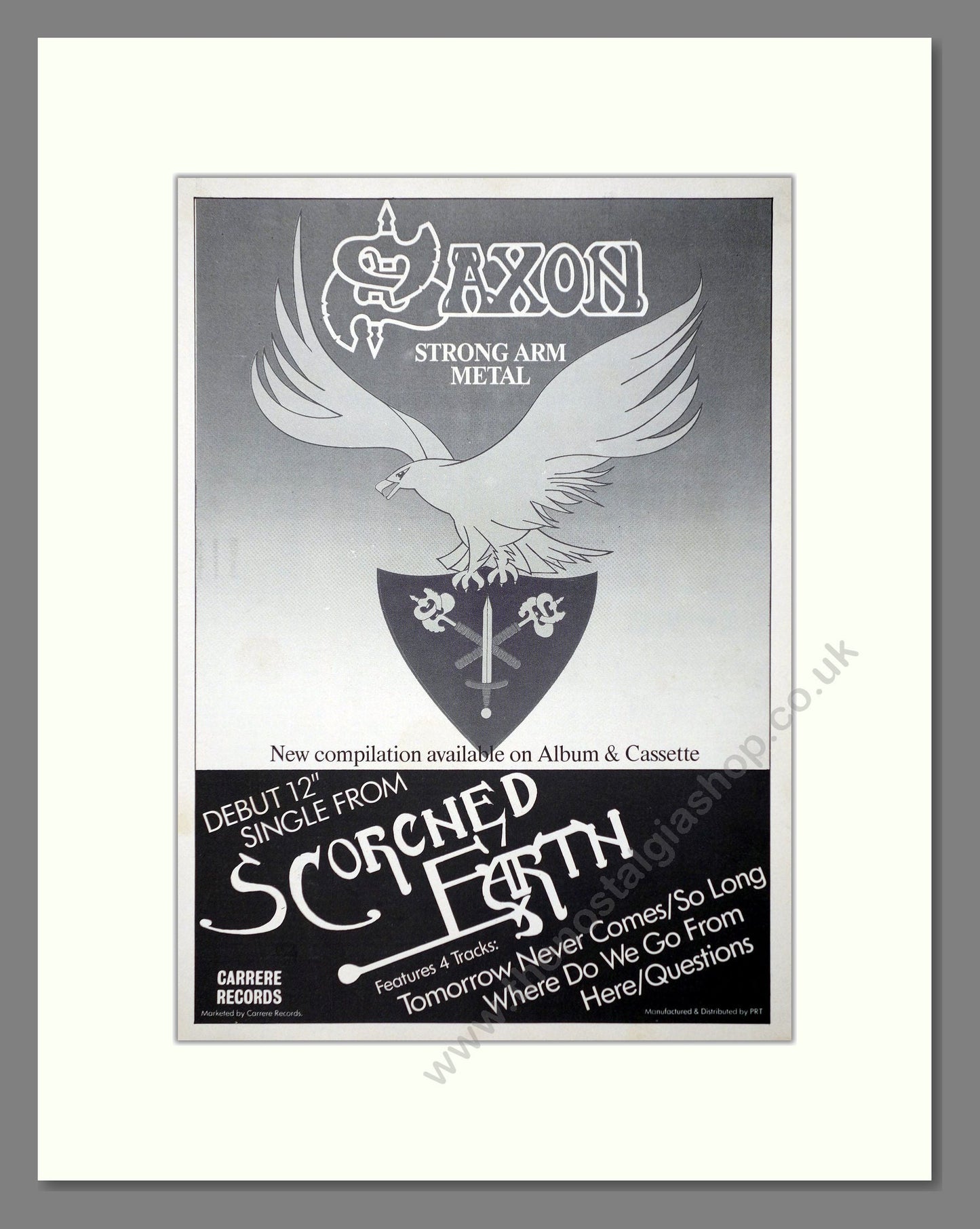 Saxon - Strong Arm Metal. Vintage Advert 1984 (ref AD66422)