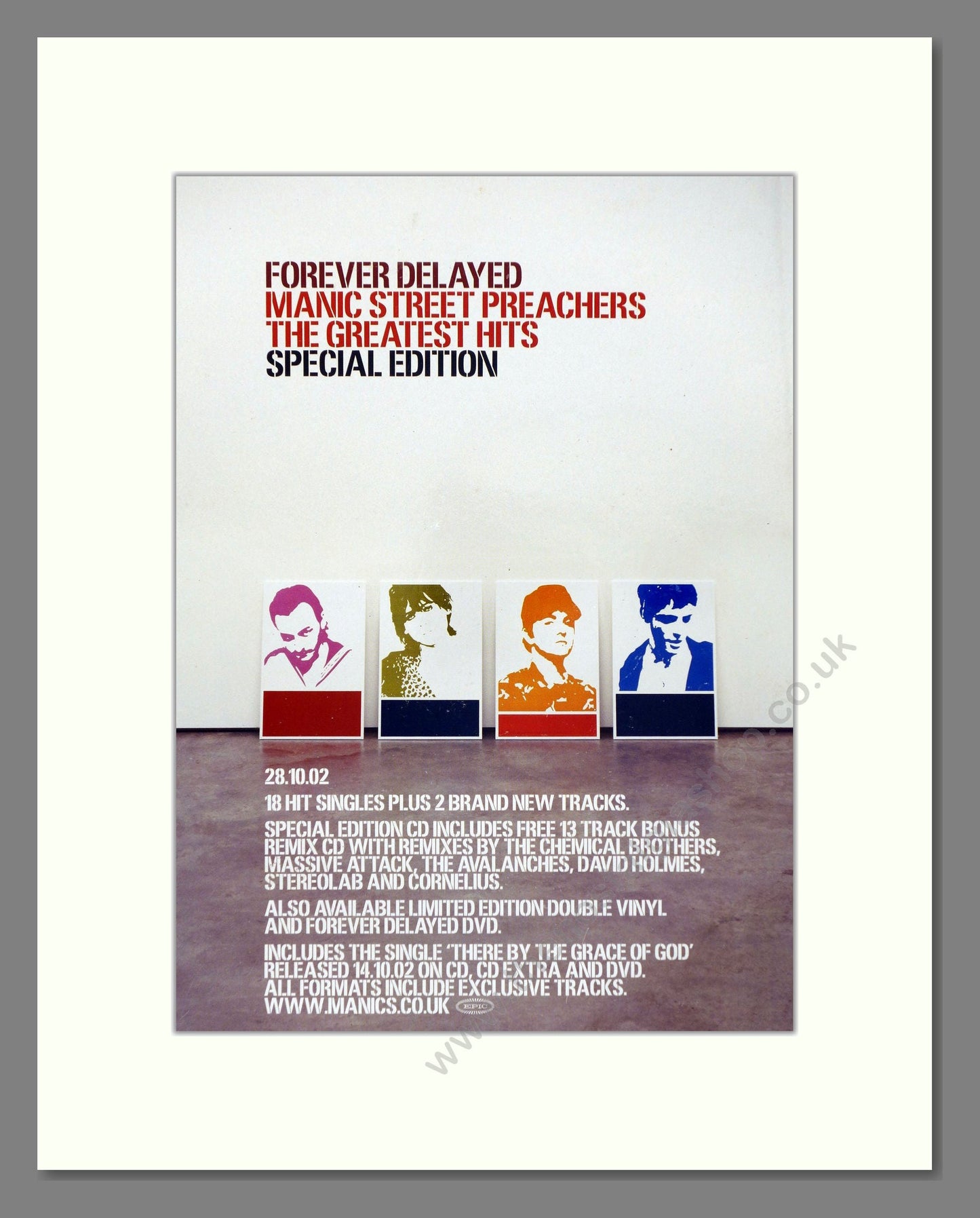 Manic Street Preachers - Greatest Hits. Vintage Advert 2002 (ref AD66444)