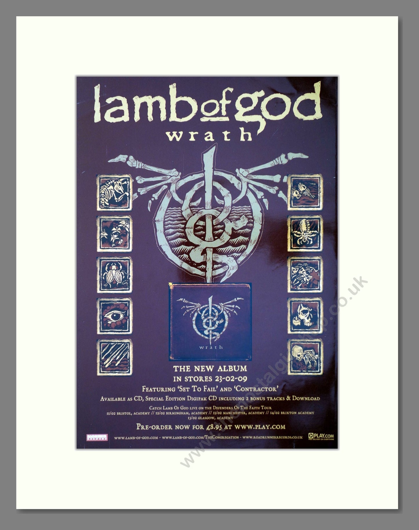 Lamb Of God - Wrath. Vintage Advert 2009 (ref AD66452)