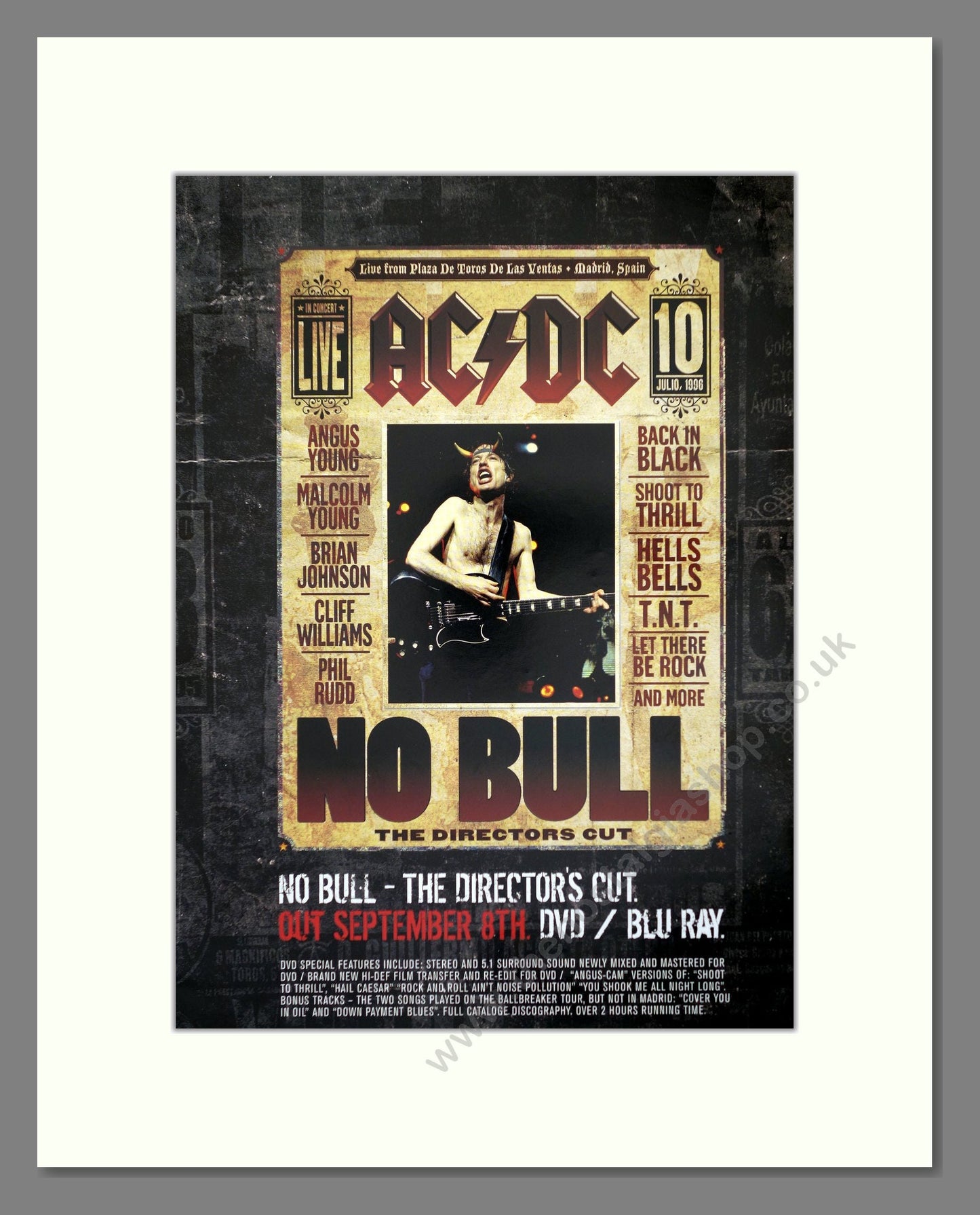 AC / DC - No Bull. Vintage Advert 2008 (ref AD66460)