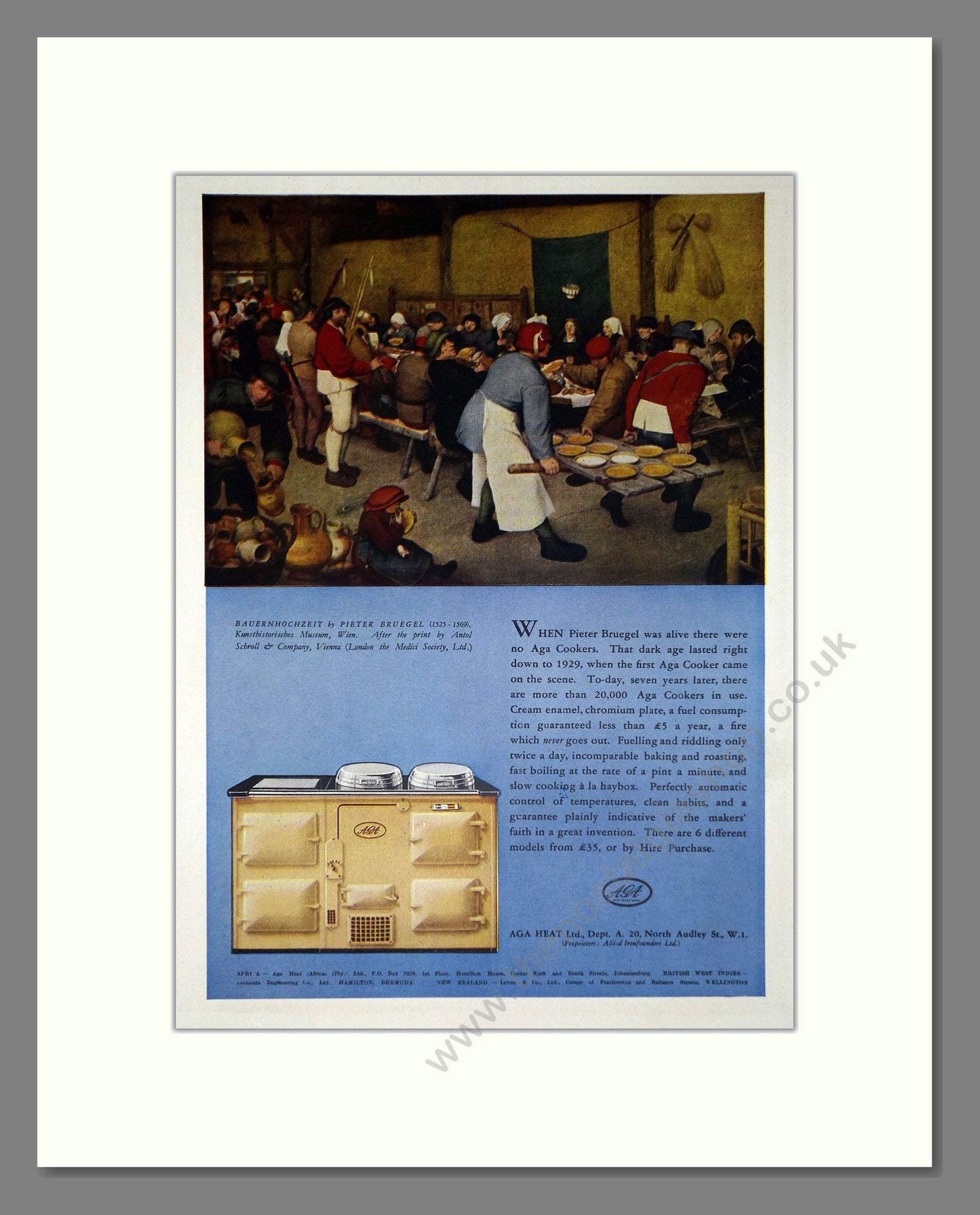 Aga - Cooker. Vintage Advert 1936 (ref AD66555)