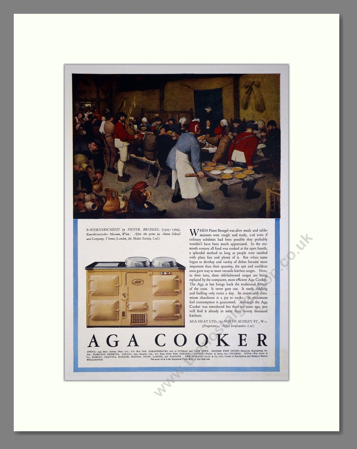 Aga - Cooker. Vintage Advert 1937 (ref AD66556)