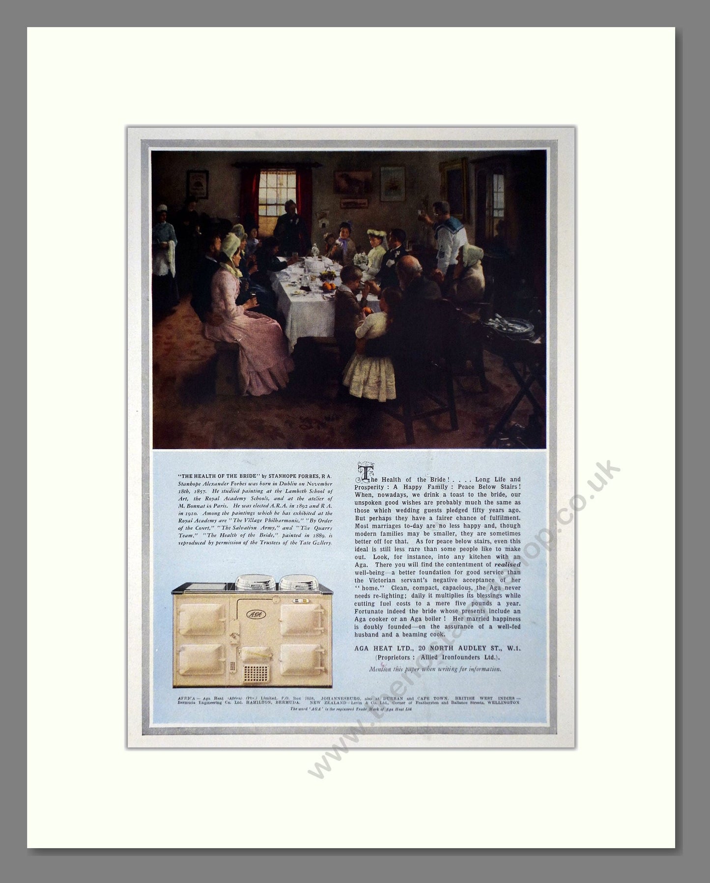 Aga - Cooker. Vintage Advert 1937 (ref AD66560)