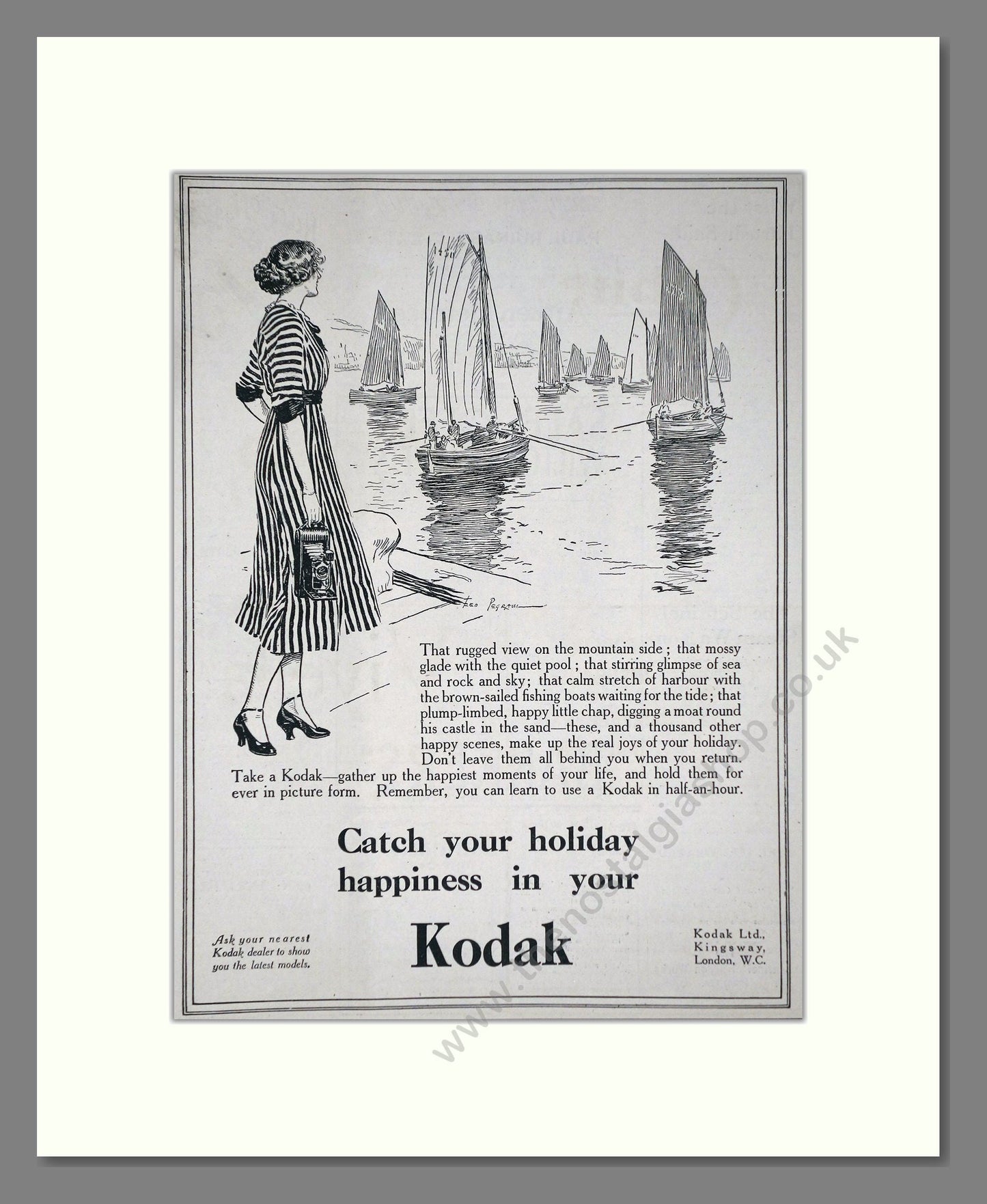 Kodak - Catch Your Holiday Happiness. Vintage Advert 1920 (ref AD66743)