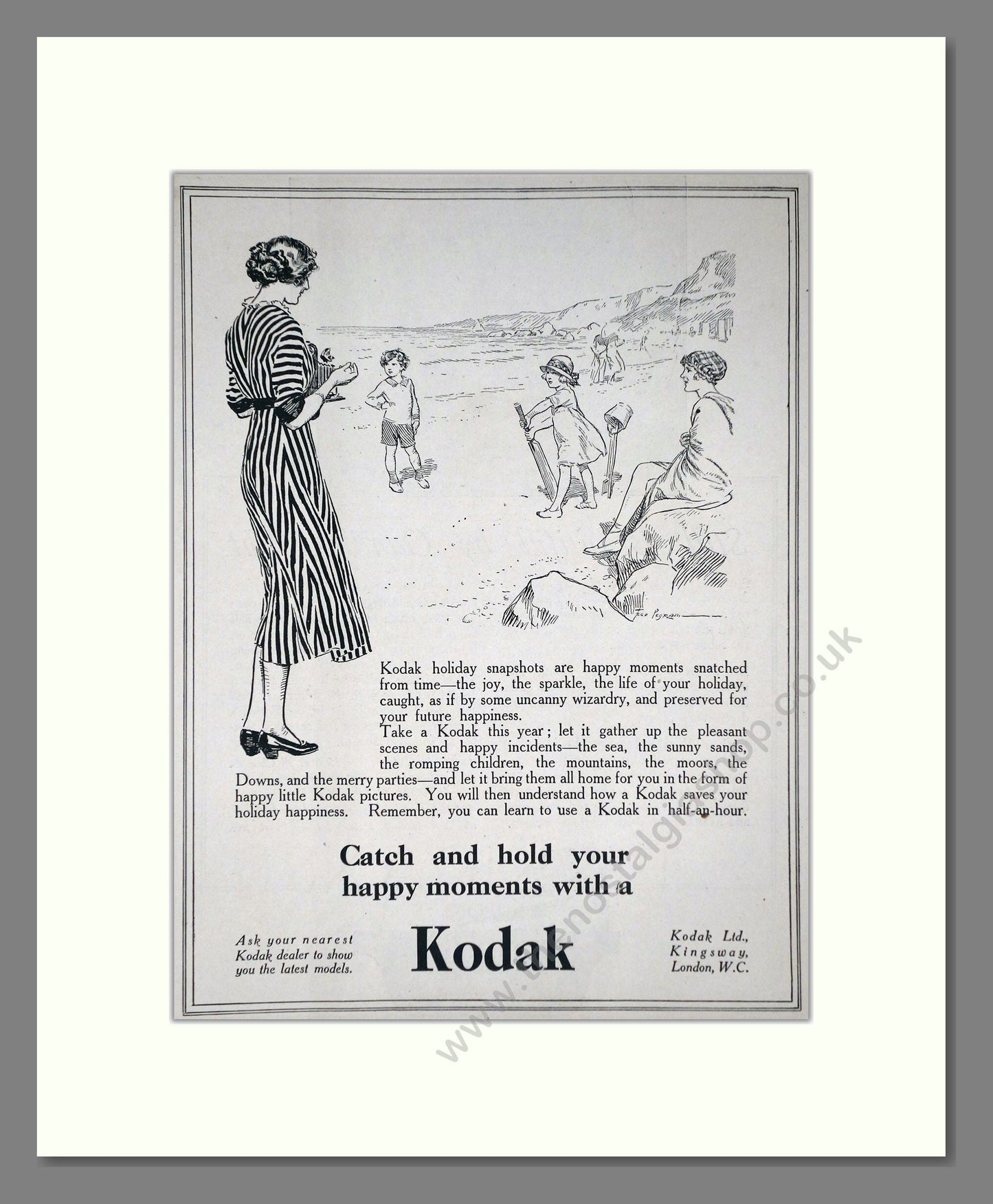Kodak - Catch And Hold Your Happy Moments. Vintage Advert 1920 (ref AD66747)