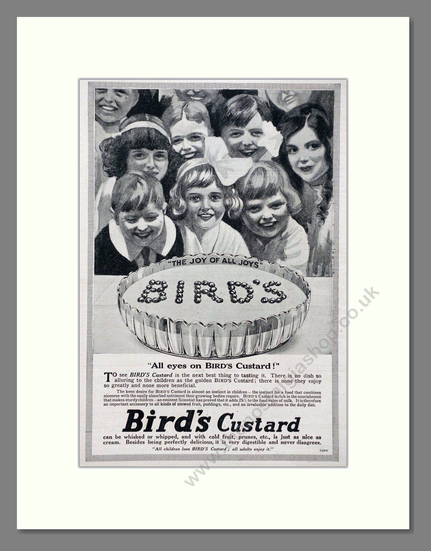 Bird's - Custard. Vintage Advert 1920 (ref AD66788)