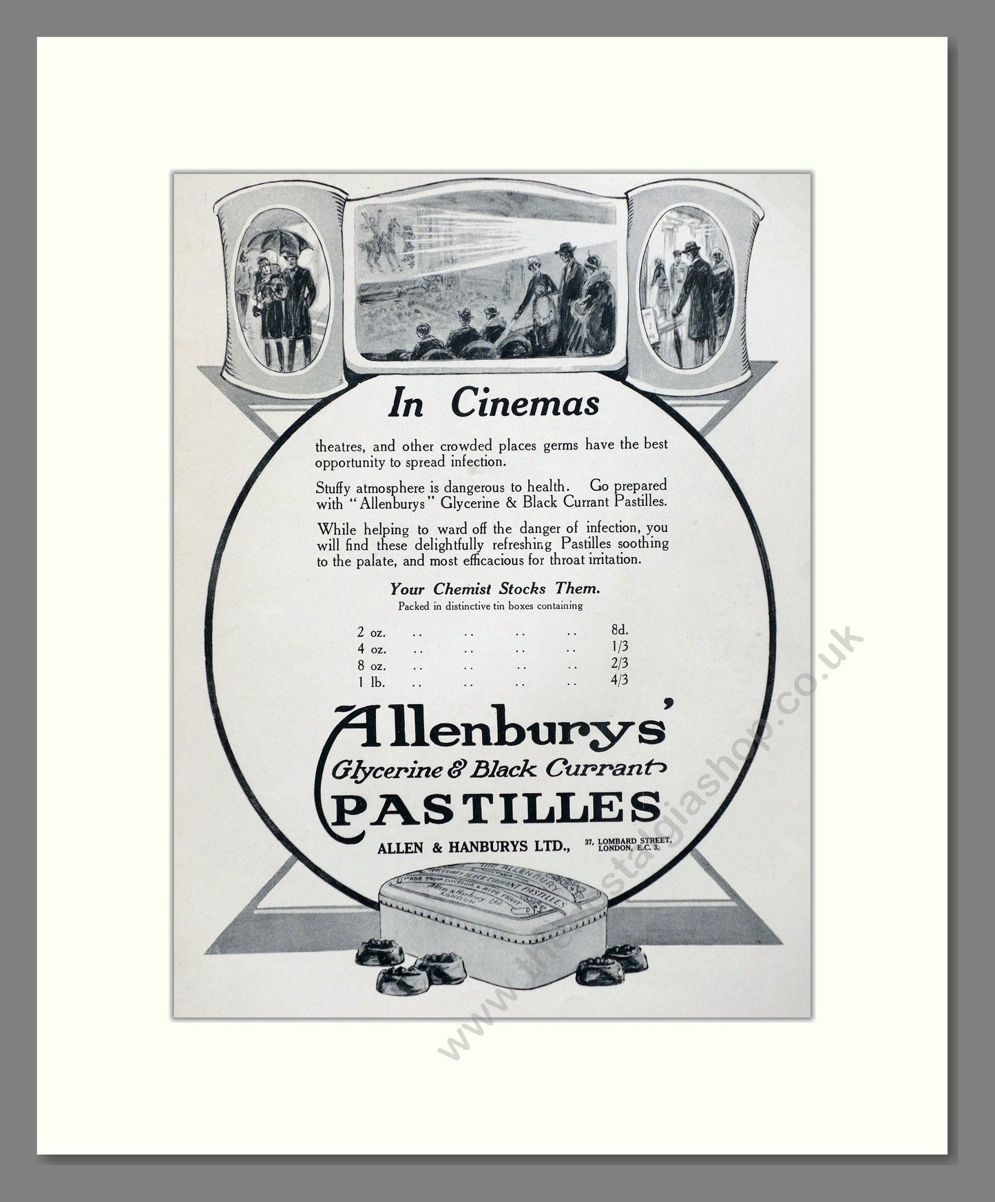 Allenburys - Pastilles. Vintage Advert 1926 (ref AD66807)