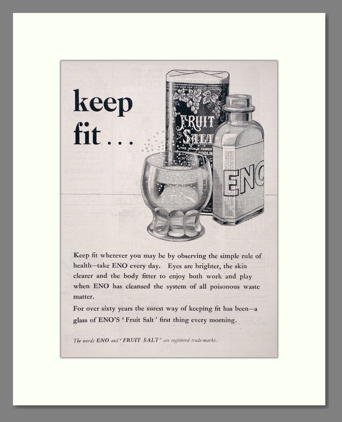 Eno's - Fruit Salt. Vintage Advert 1934 (ref AD66920)