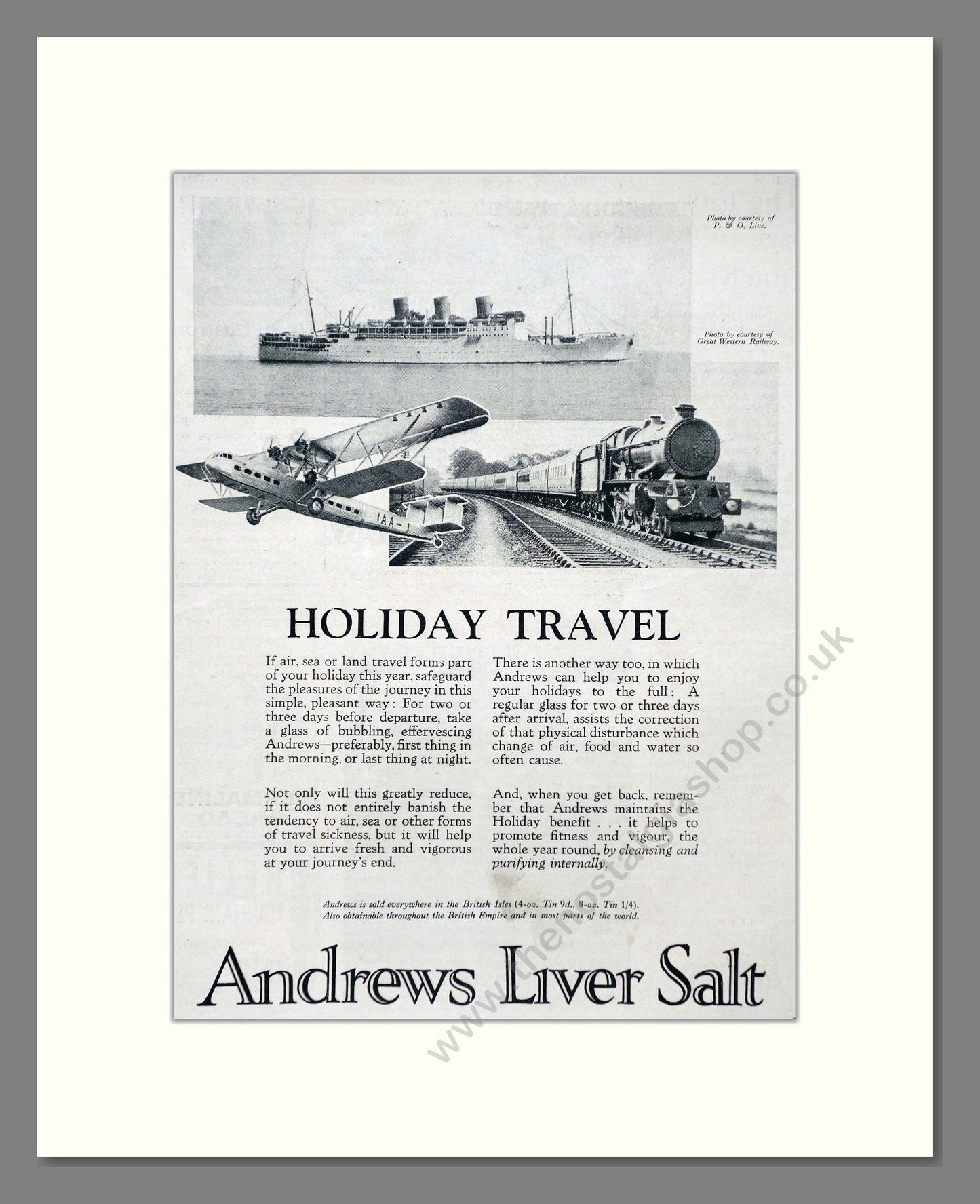 Andrews - Liver Salt. Vintage Advert 1934 (ref AD66951)