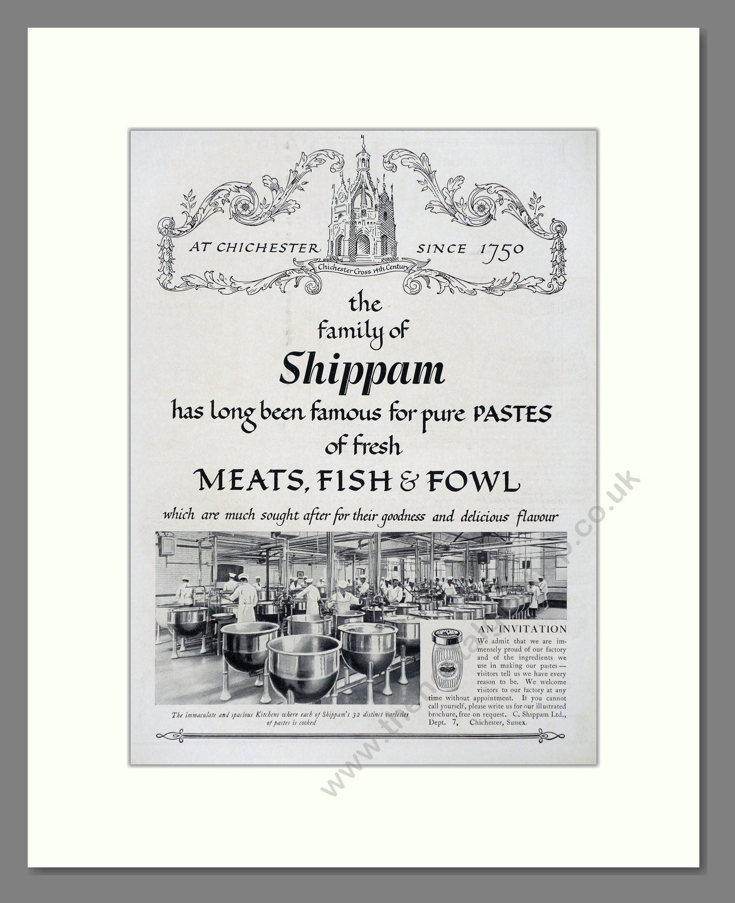 Shippam's - Pastes of Fresh Meats. Vintage Advert 1935 (ref AD67024)