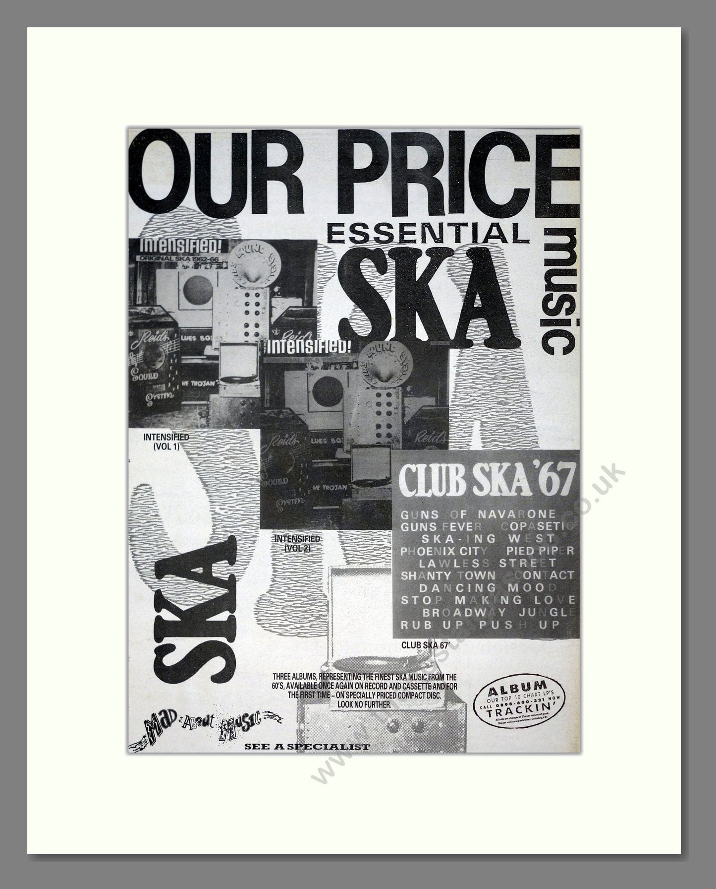 Various Artists - Essential Ska / Club Ska 67. Vintage Advert 1989 (ref AD20913)