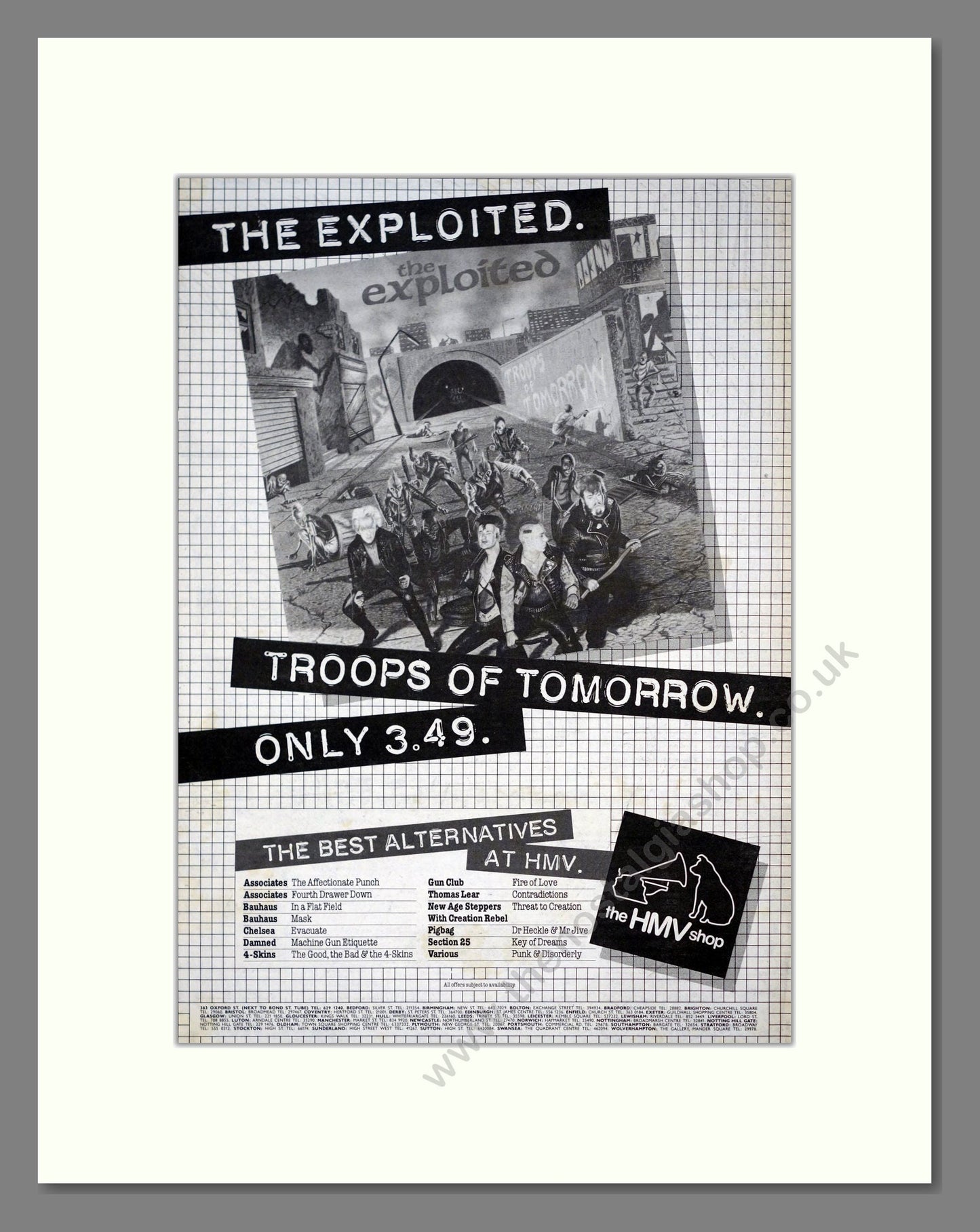 Exploited (The) - Troops Of Tomorrow. Vintage Advert 1982 (ref AD20986)
