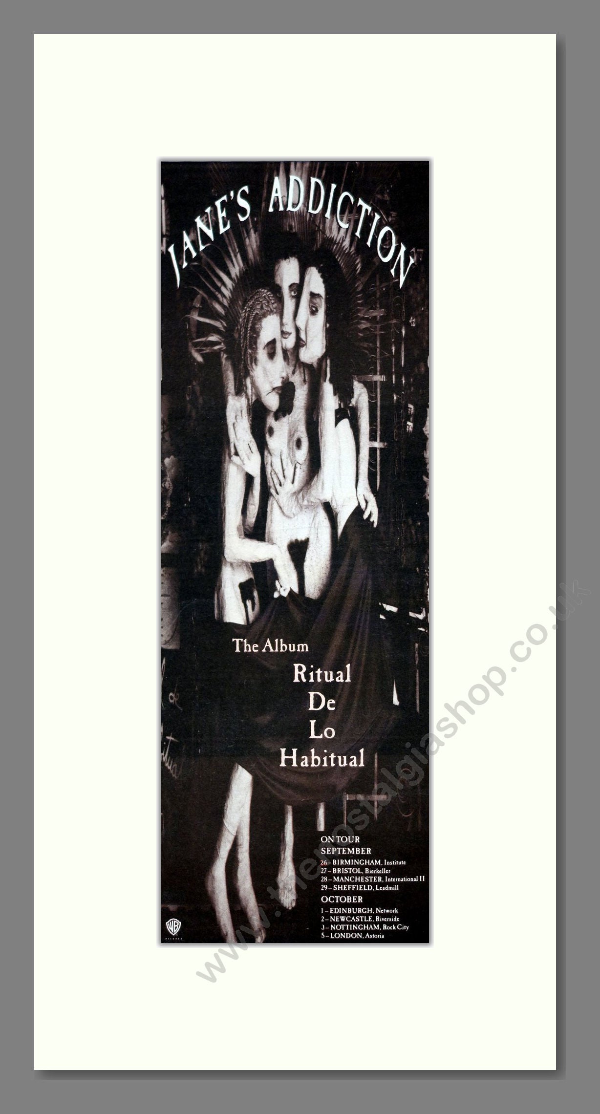 Jane's Addiction - Ritual De Lo Habitual. Vintage Advert 1990 (ref AD201602)