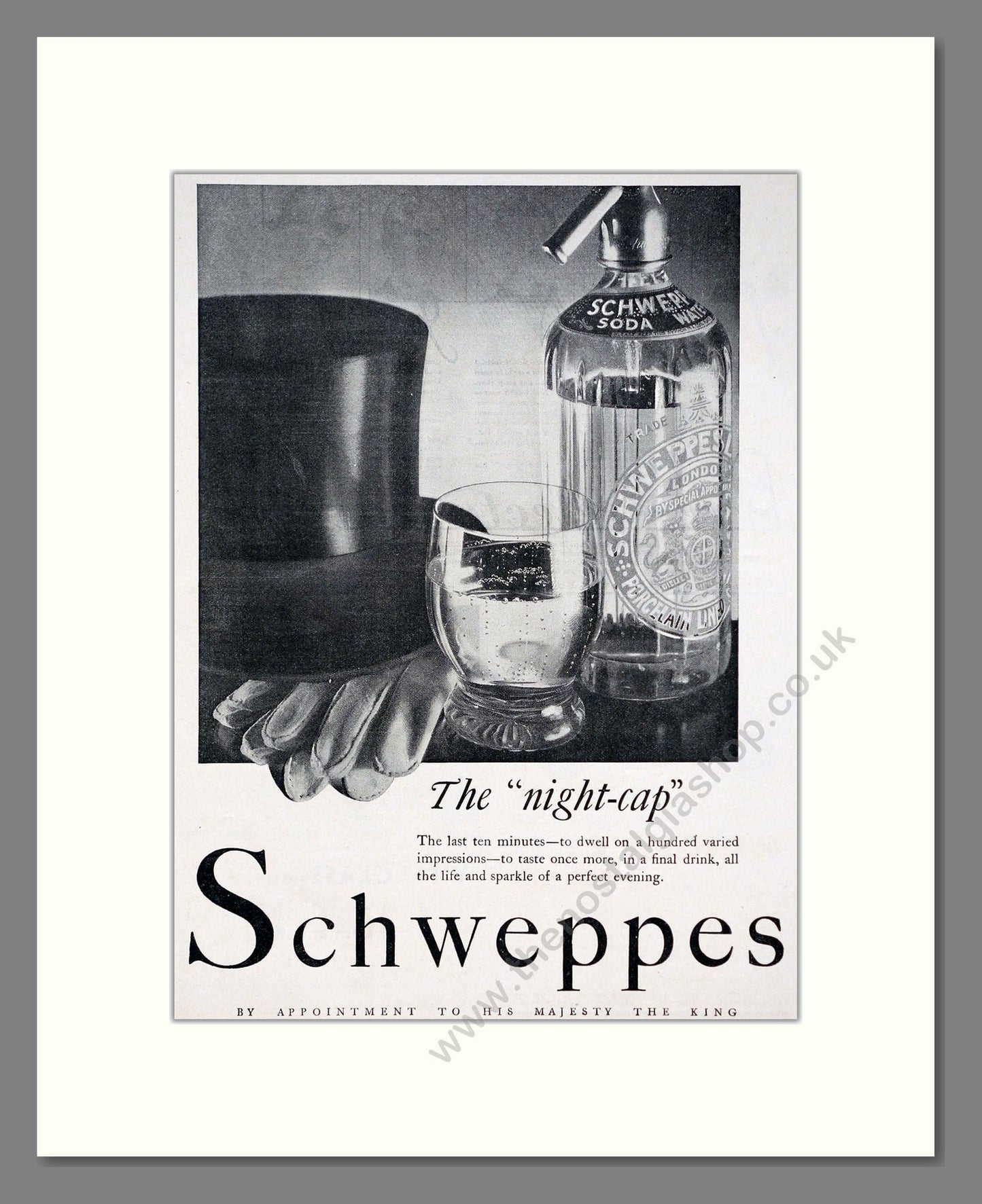 Schweppes - Soda Water. Vintage Advert 1934 (ref AD67031)
