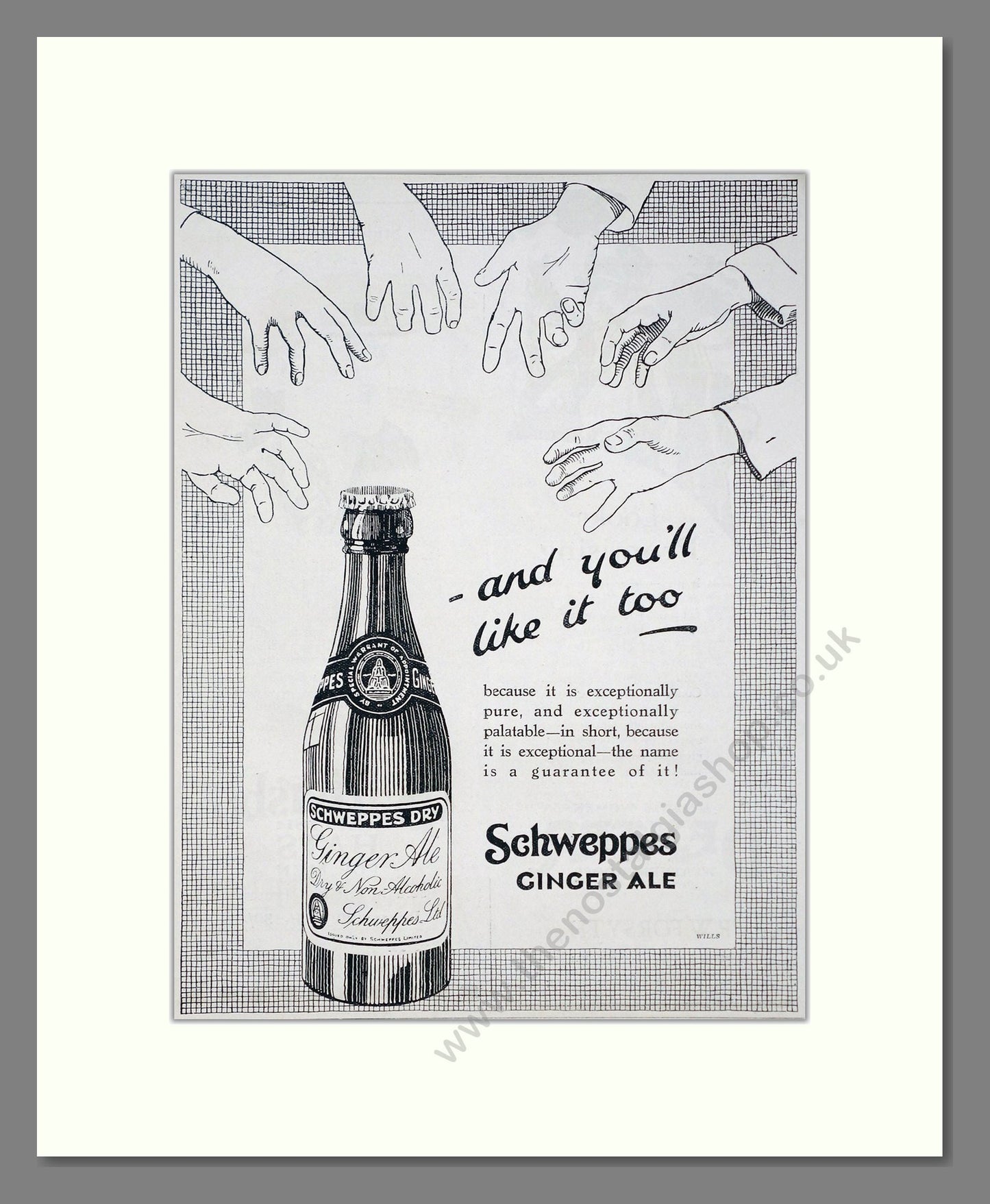 Schweppes - Ginger Ale. Vintage Advert 1927 (ref AD67032)