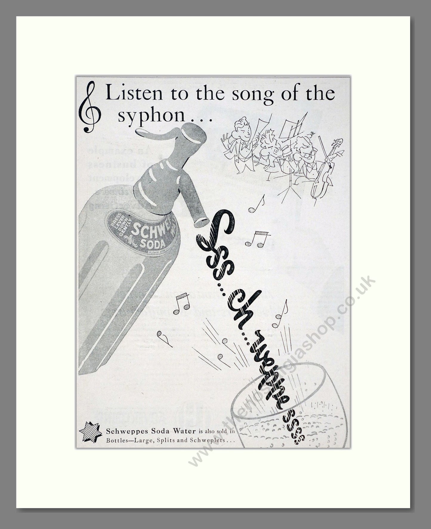 Schweppes - Soda Water. Vintage Advert 1936 (ref AD67036)