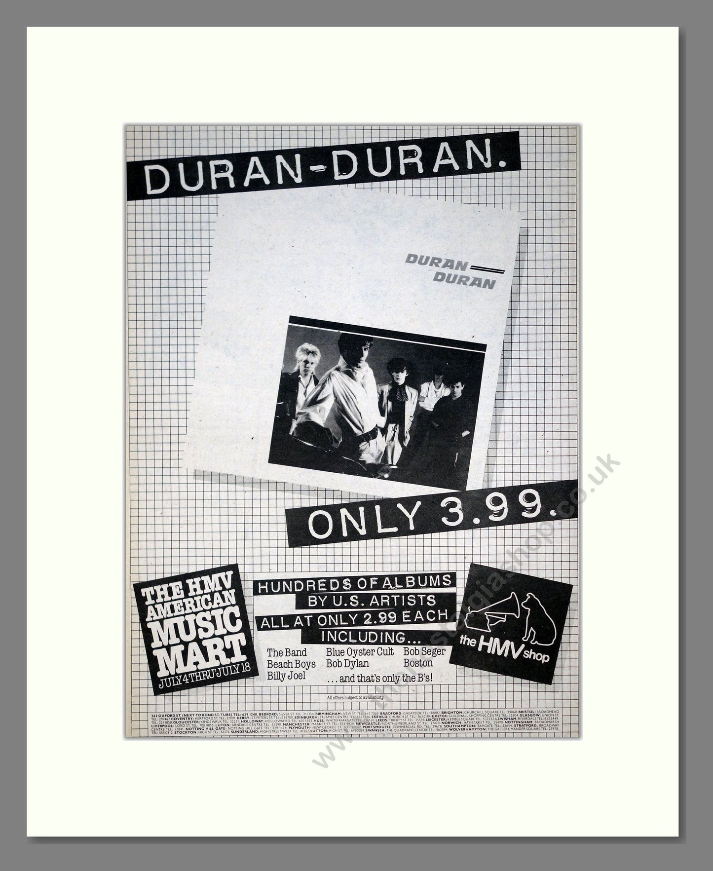 Duran Duran - Debut Album. Vintage Advert 1981 (ref AD21012)