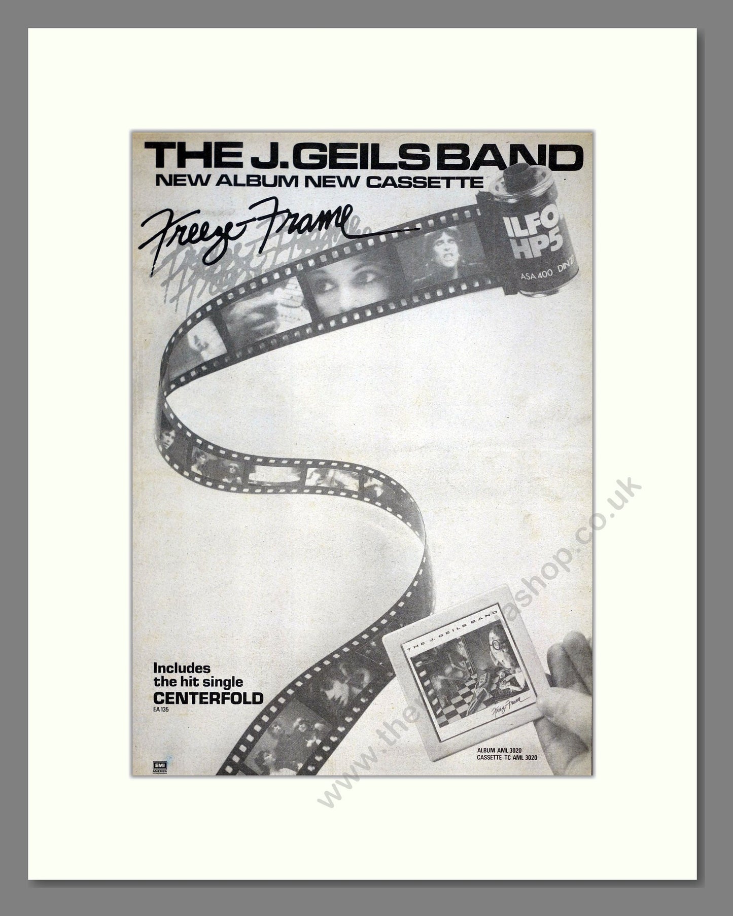 J.Geils Band (The) - Freeze Frame. Vintage Advert 1982 (ref AD21030)