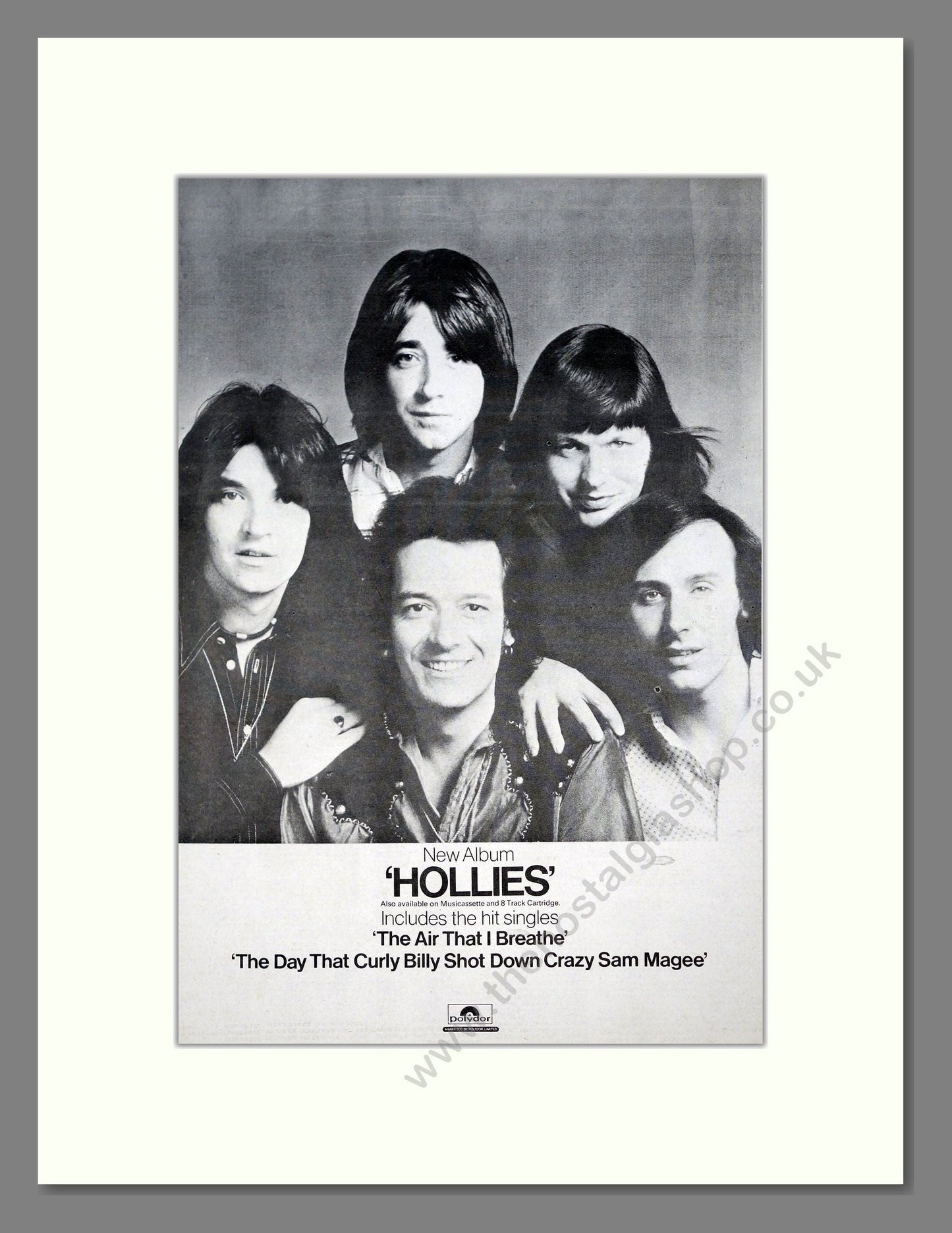 Hollies - The Air That I Breathe. Vintage Advert 1974 (ref AD21033)