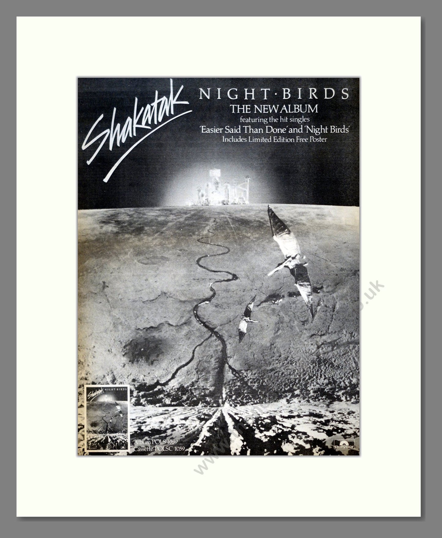 Shakatak - Night Birds. Vintage Advert 1982 (ref AD21042)
