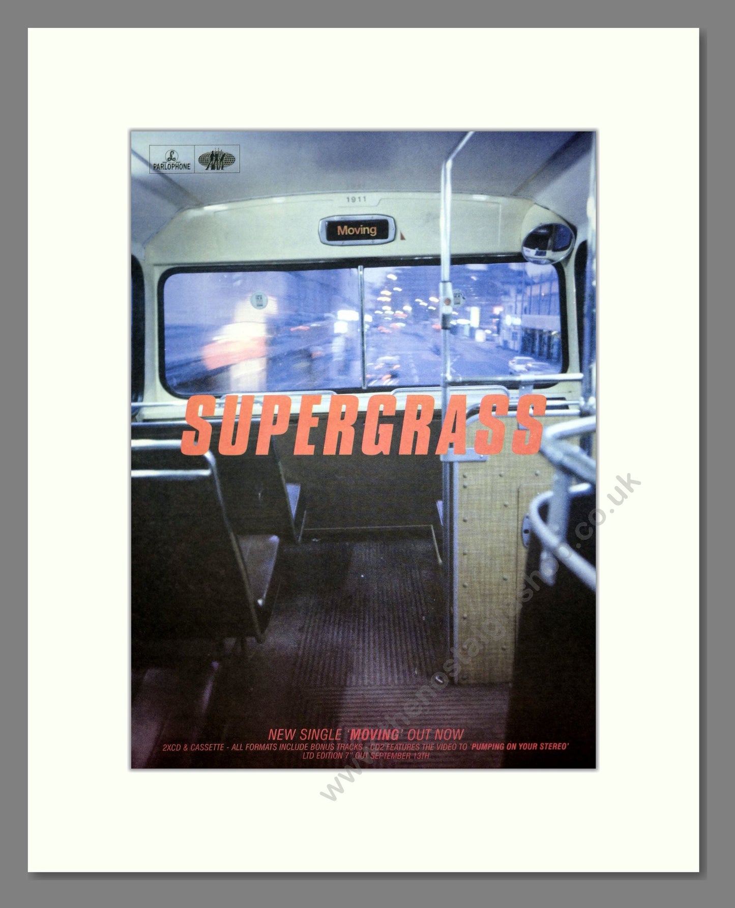 Supergrass - Moving. Vintage Advert 1999 (ref AD21094)