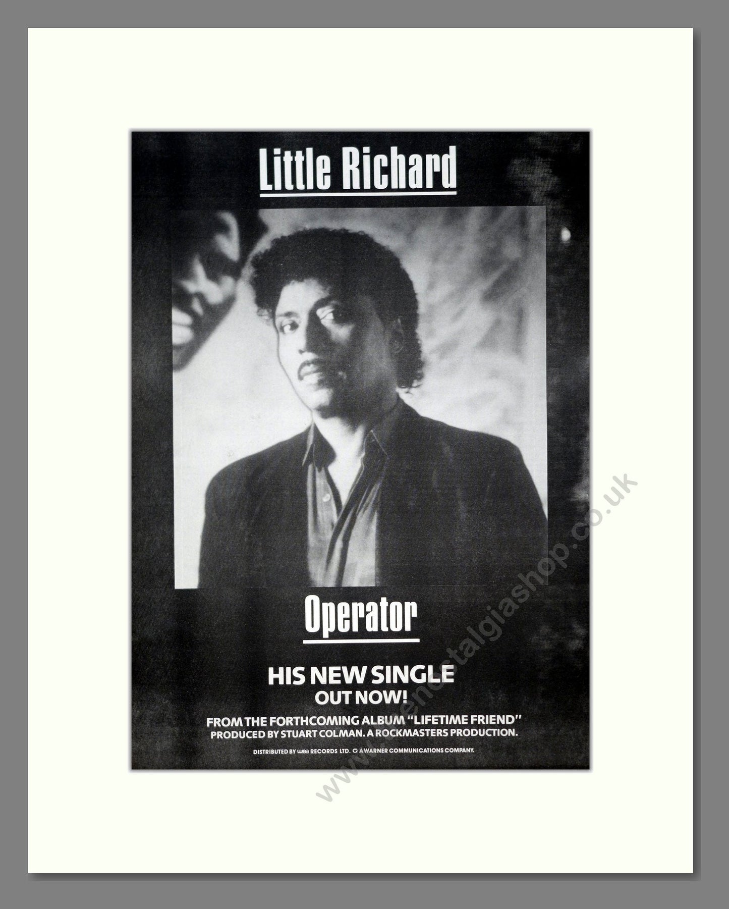 Little Richard - Operator. Vintage Advert 1986 (ref AD21099)