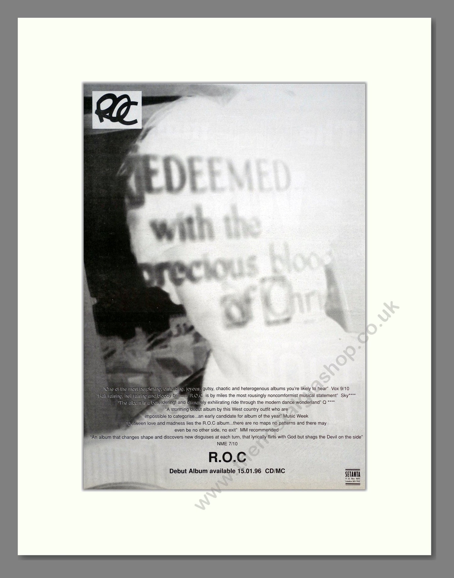 R.O.C. - Debut Album. Vintage Advert 1996 (ref AD21109)