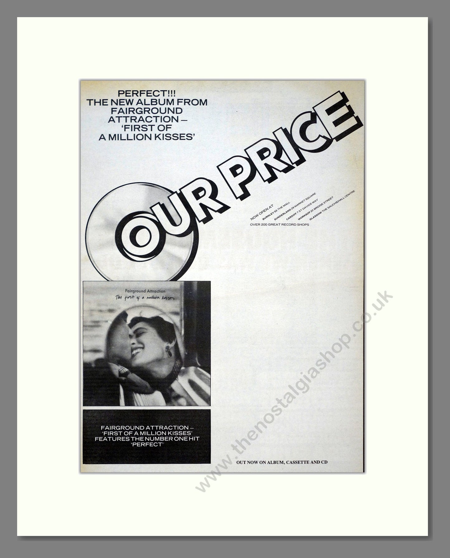 Fairground Attraction - Perfect. Vintage Advert 1988 (ref AD21116)