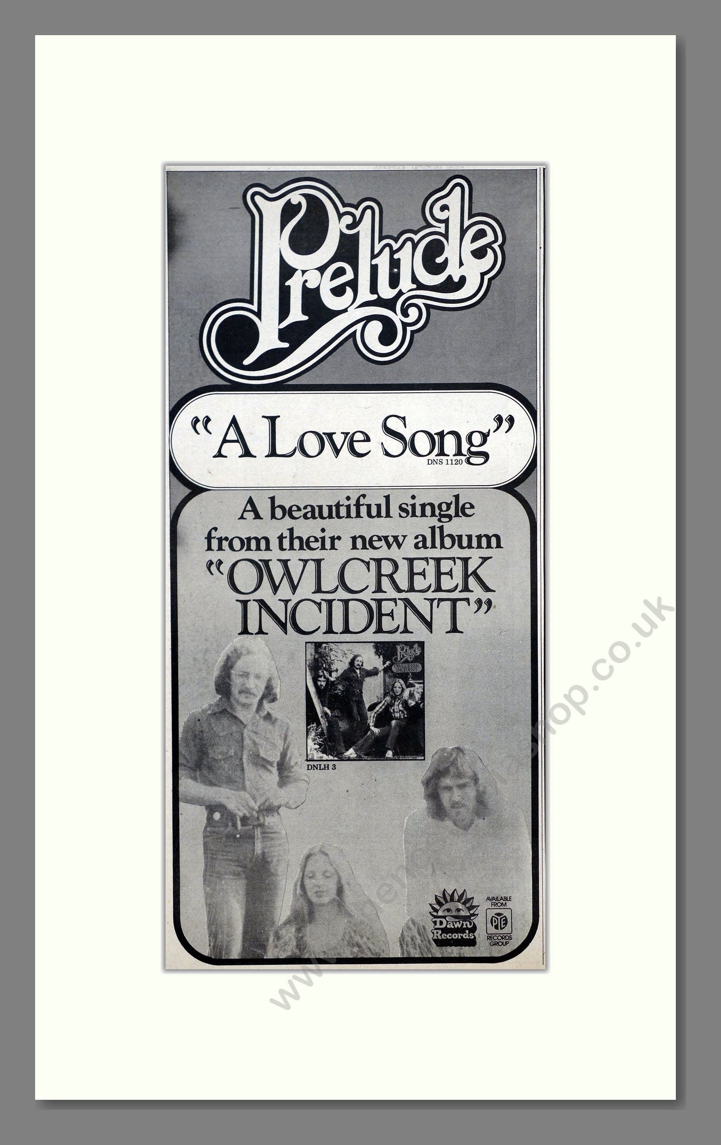 Prelude - A Love Song. Vintage Advert 1975 (ref AD21153)