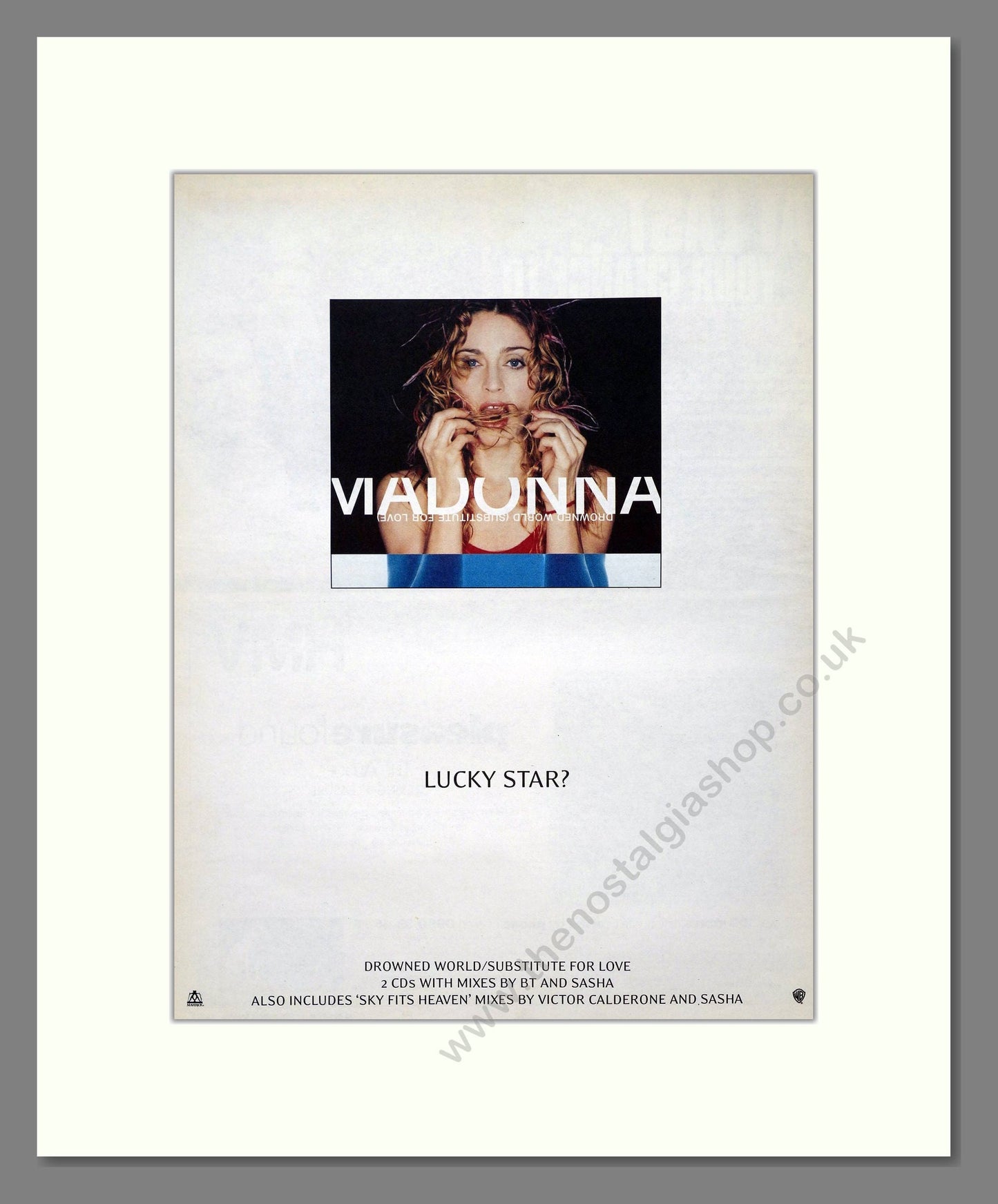 Madonna - Lucky Star. Vintage Advert 1998 (ref AD21160)