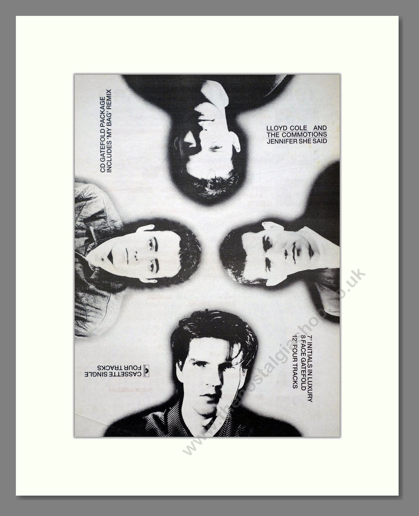 Lloyd Cole And The Commotions - Jennifer She Said. Vintage Advert 1988 (ref AD21173)