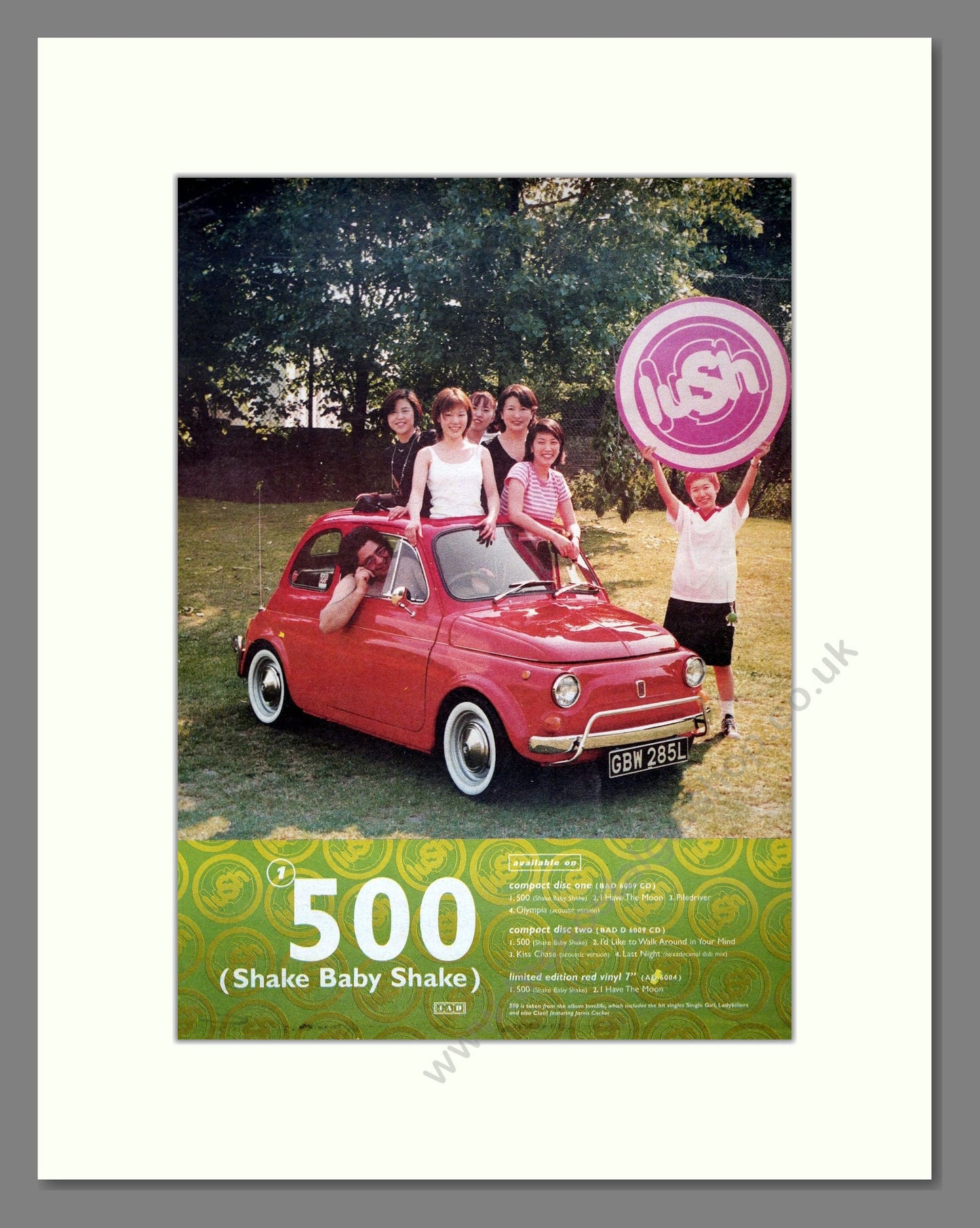 Lush - 500 (Shake Baby Shake). Vintage Advert 1996 (ref AD21177)