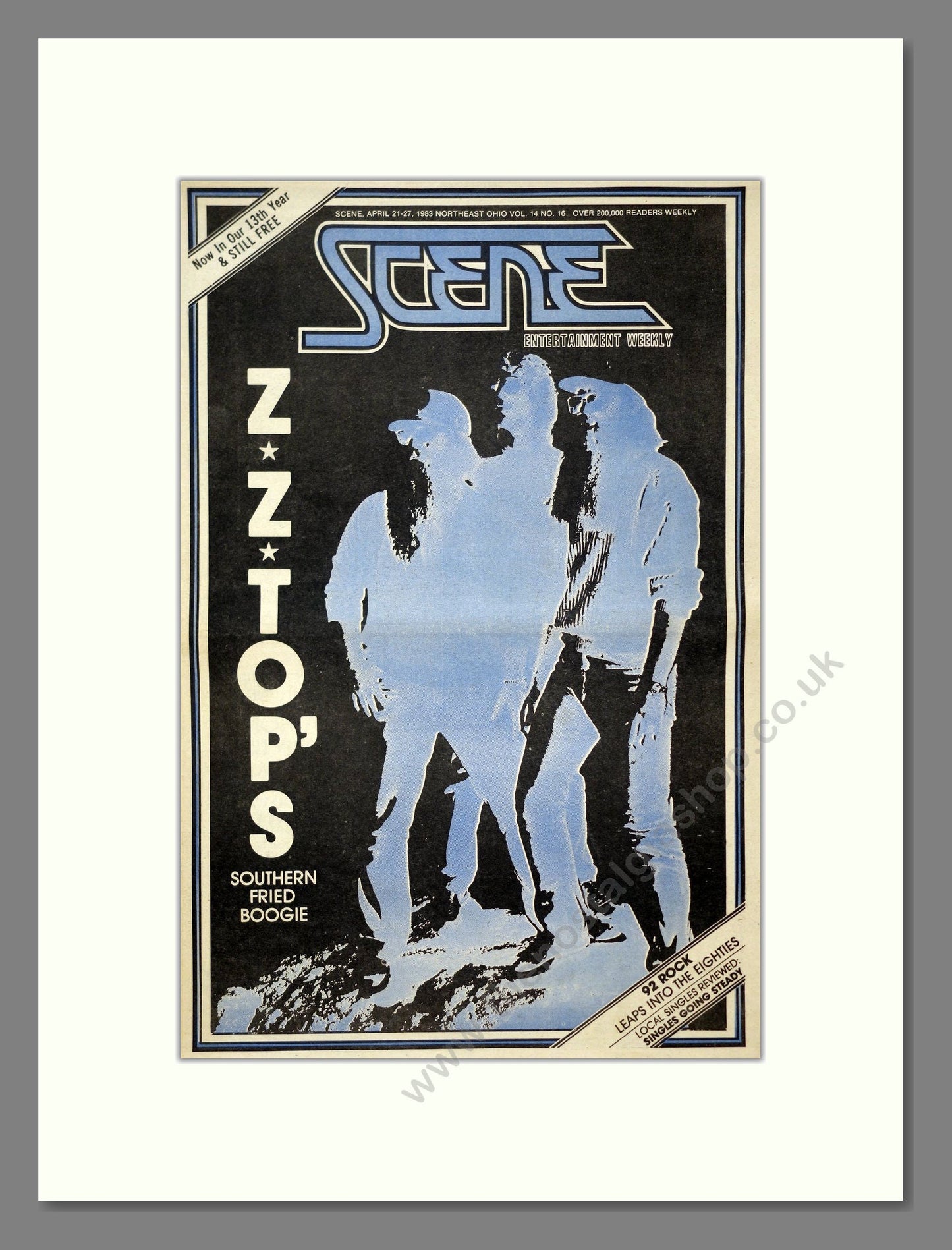 ZZ Top - Southern Fried Boogie. Vintage Advert 1983 (ref AD21180)