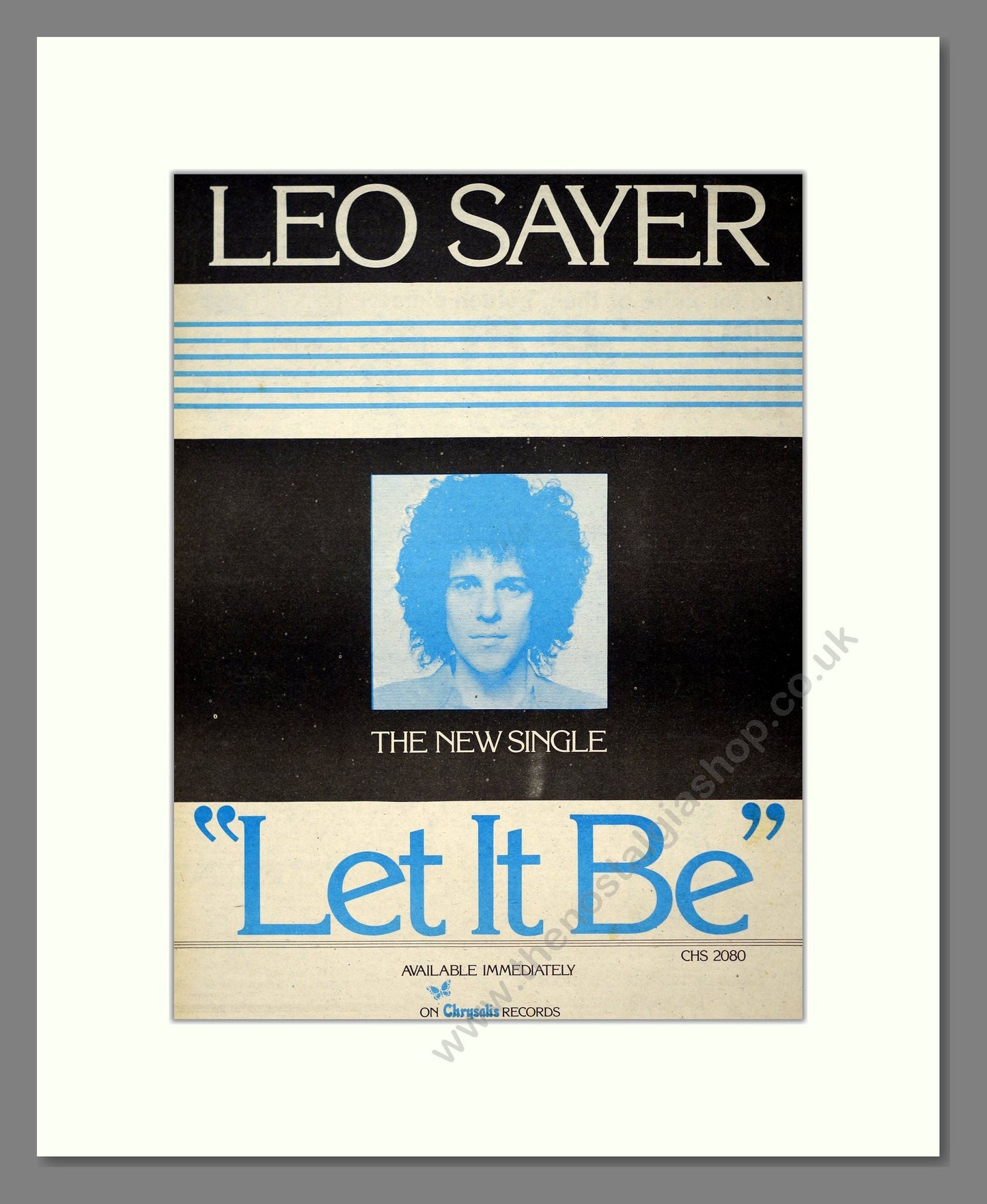 Leo Sayer - Let It Be. Vintage Advert 1975 (ref AD21184)
